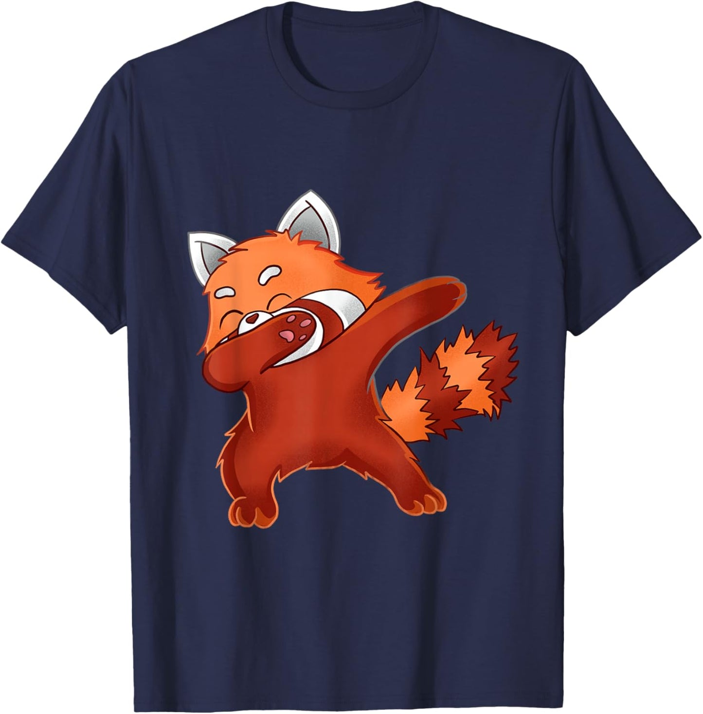 Funny Dabbing Red Panda Lover T-Shirt - T-Shirt | Navy