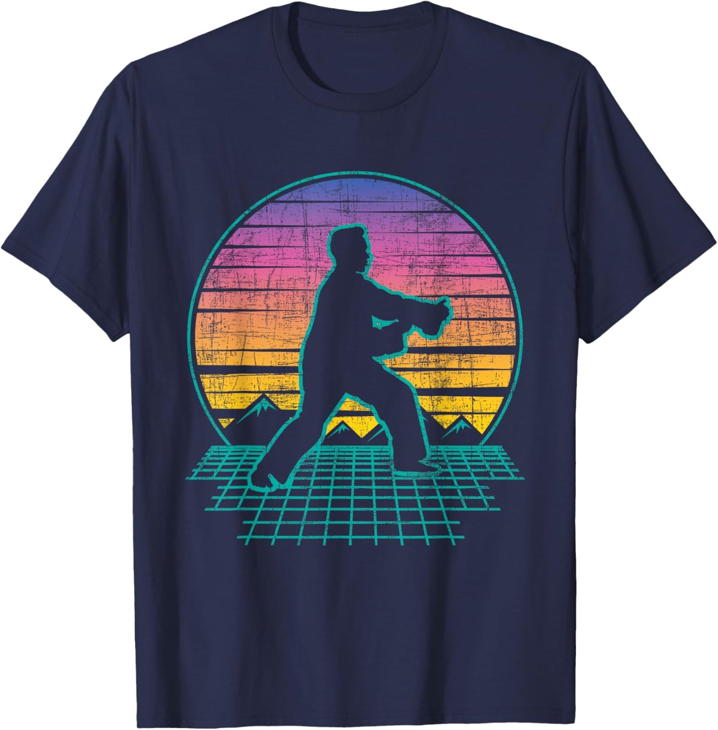 Retro Vintage Martial Arts - Tai Chi Instructor Yin Yang T-Shirt - T-Shirt | Navy