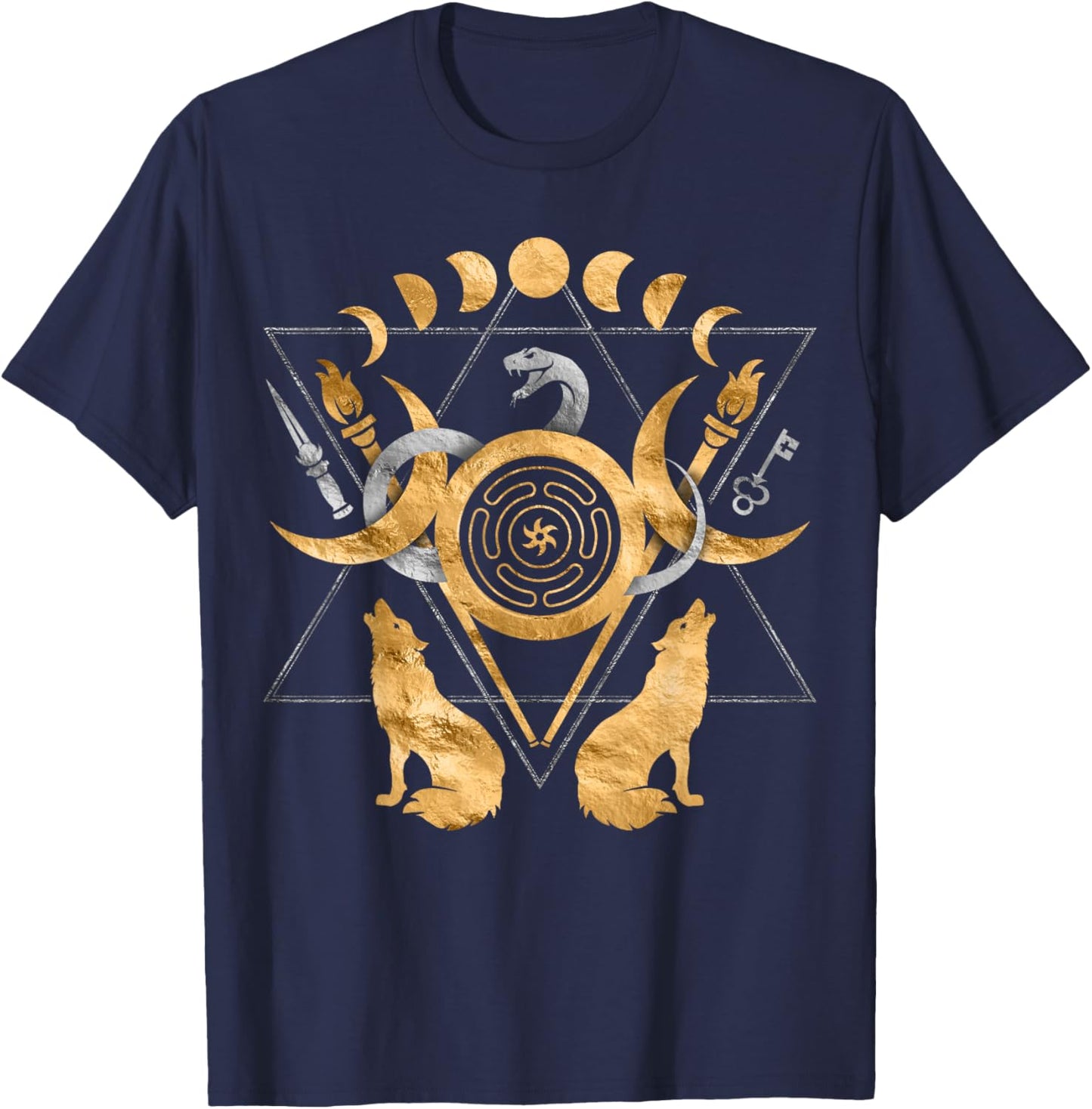 Symbols of Hecate Ornament T-Shirt - T-Shirt | Navy