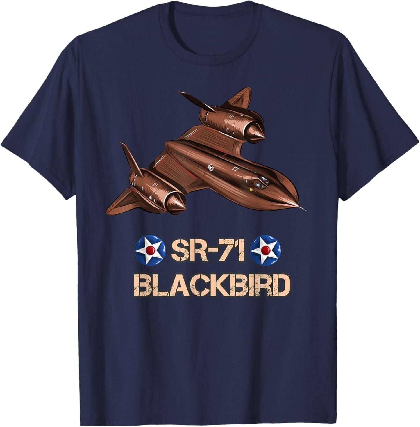 American Reconnaissance Aircraft SR71 Blackbird T-Shirt - T-Shirt | Navy