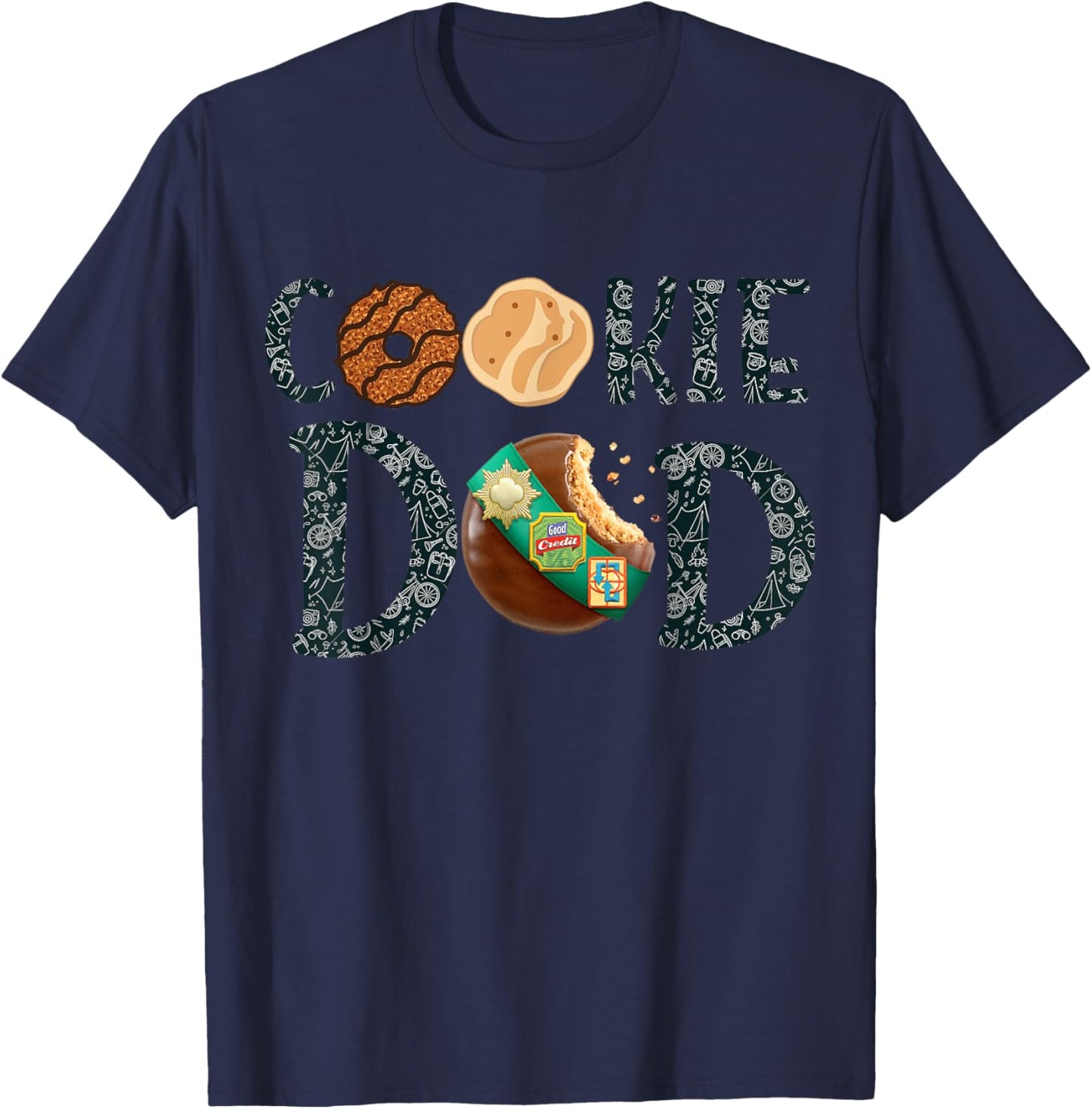 Scout Shirt Cookie Dad Family Girl Troop Leader Gift T-Shirt - T-Shirt | Navy