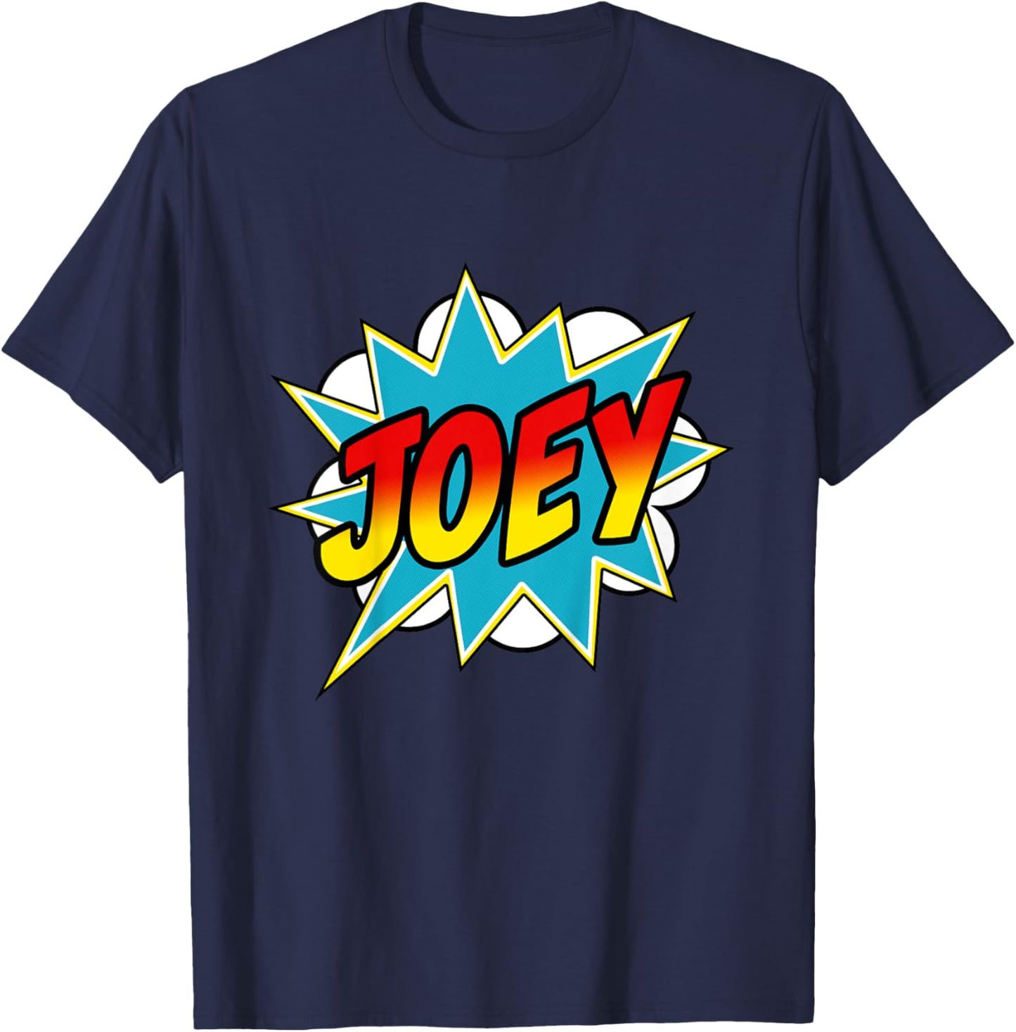 Kids Boys Joey Comic Book Superhero Name T-Shirt - T-Shirt | Navy