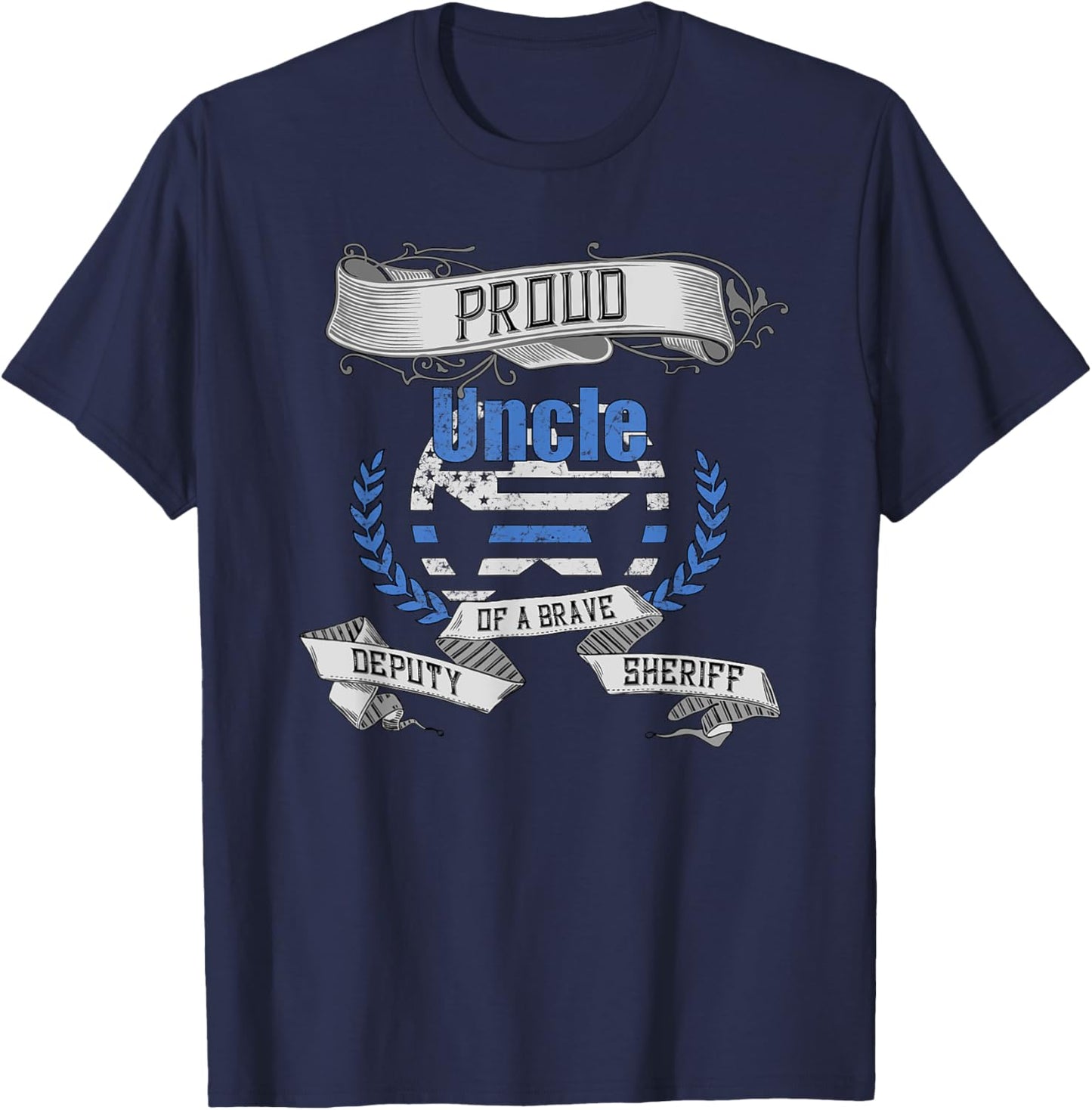 Deputy Sheriff Proud Uncle T-Shirt - T-Shirt | Navy