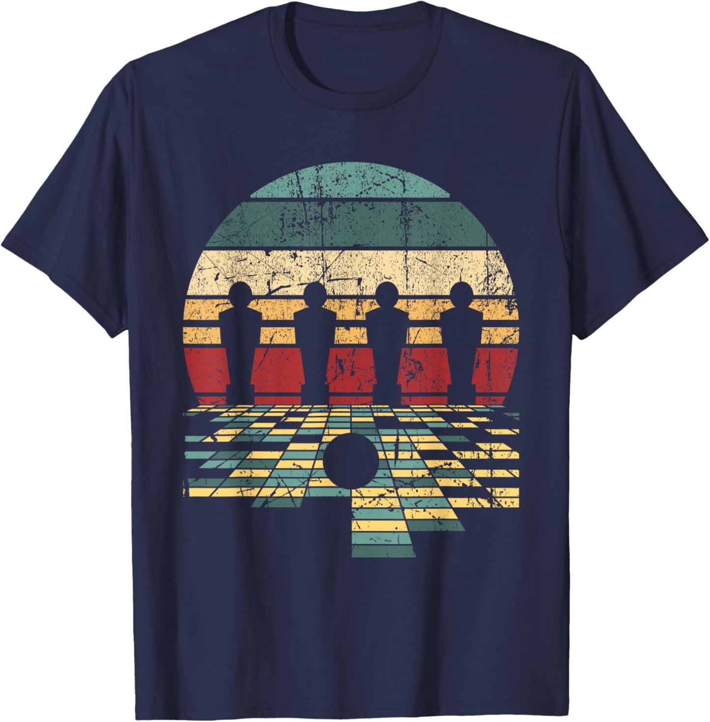 Retro Vintage Foosball Player Table Football Table Soccer T-Shirt - T-Shirt | Navy