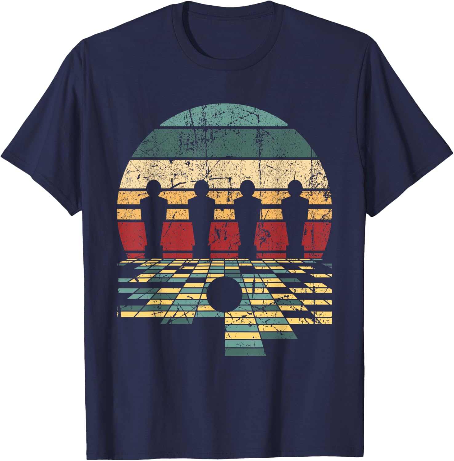 Retro Vintage Foosball Player Table Football Table Soccer T-Shirt - T-Shirt | Navy