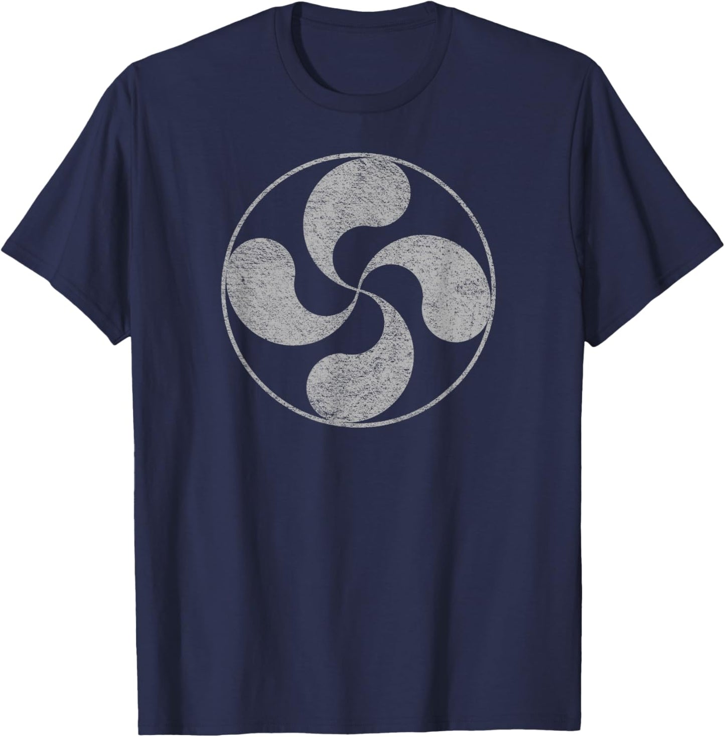 Lauburu Basque Country Symbol for Humans T-Shirt - T-Shirt | Navy