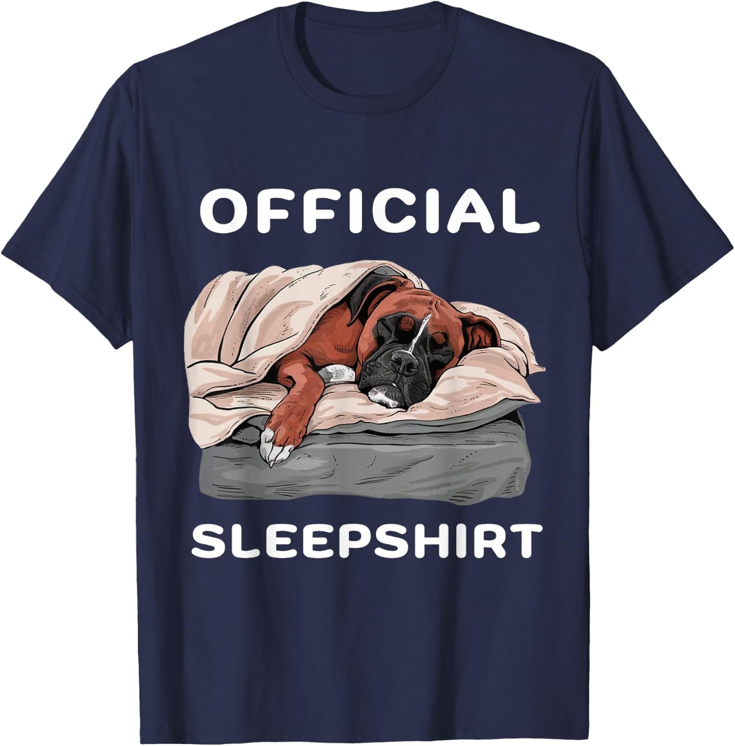 Boxer Dog Lover Official Sleepshirt Pyjamas T-Shirt - T-Shirt | Navy