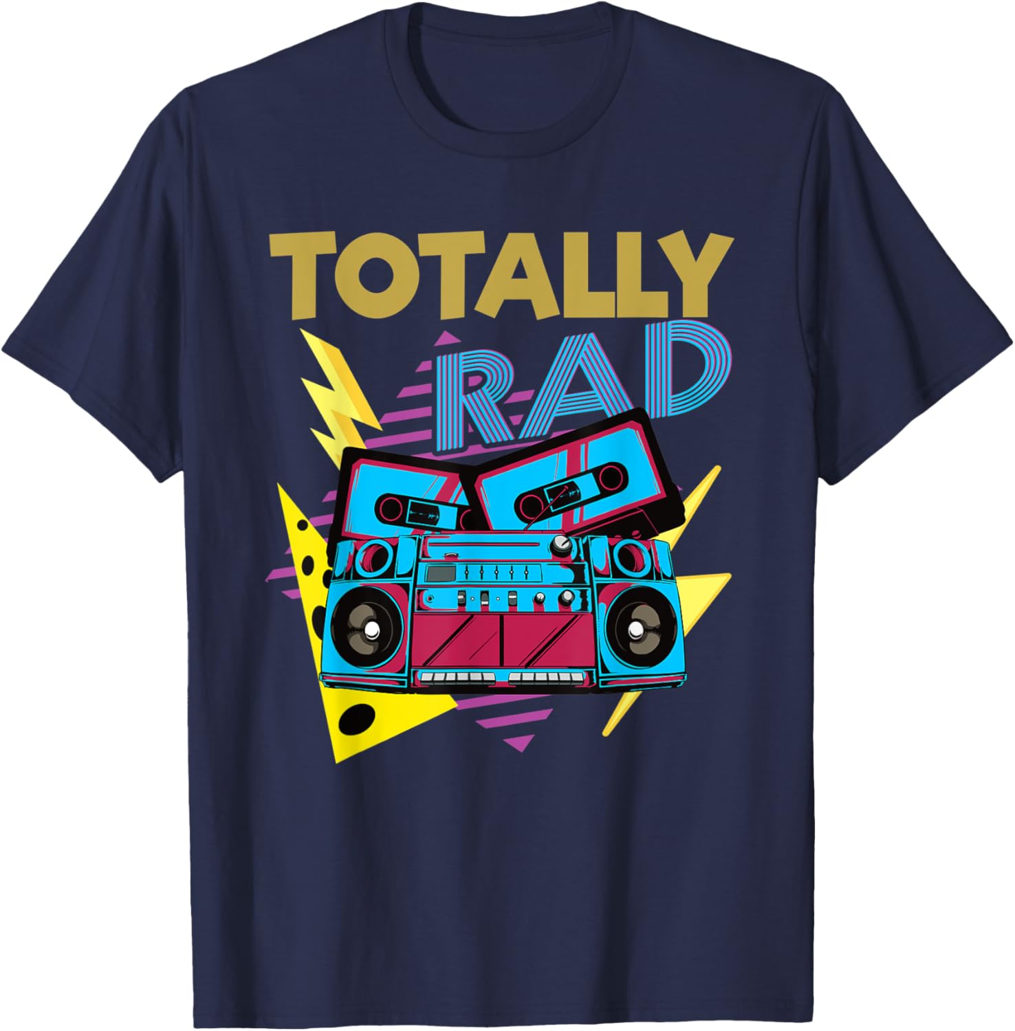 This Is My 80s Costume 80s Party Totally Rad T-Shirt - T-Shirt | Navy