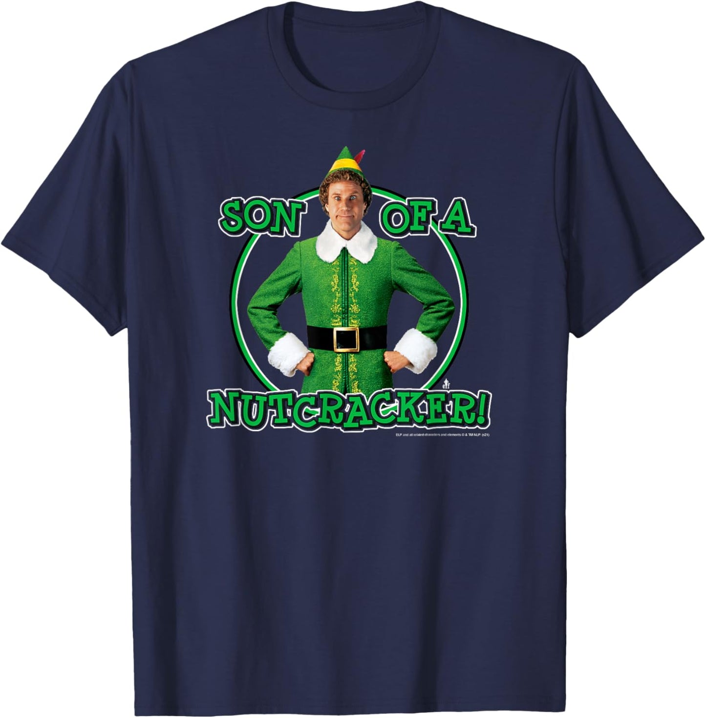 Elf Circle Buddy Son of a Nutcracker Funny Christmas T-Shirt - T-Shirt | Navy
