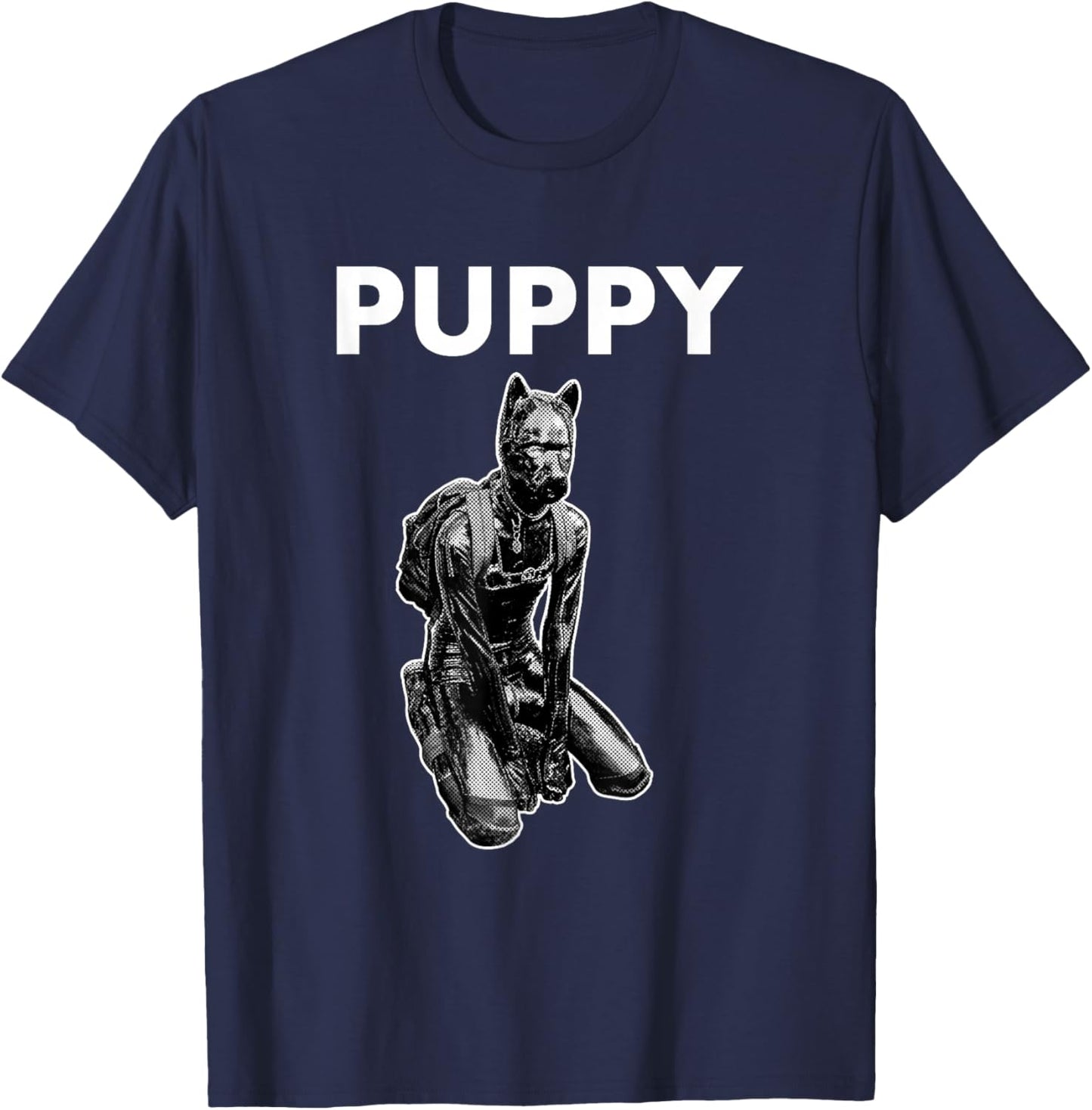 Doggy Petplay Human Puppy Play Design for an Human Pup T-Shirt - T-Shirt | Navy