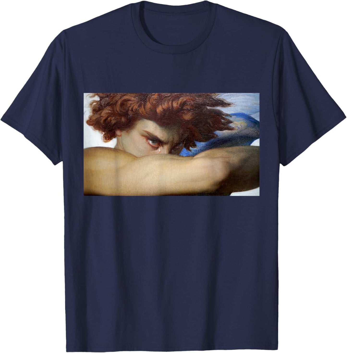 Fallen Angel Alexandre Cabanel Renaissance Aesthetic T-Shirt - T-Shirt | Navy