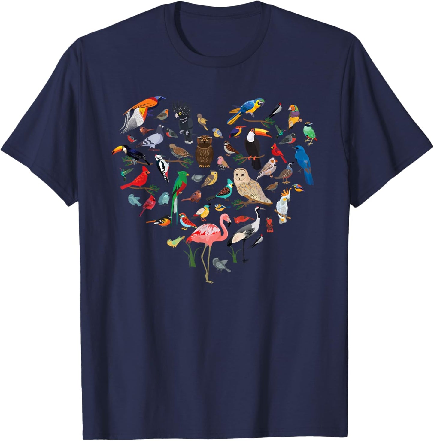 Bird Heart - Birding Bird Watching Birder Bird Watcher T-Shirt - T-Shirt | Navy