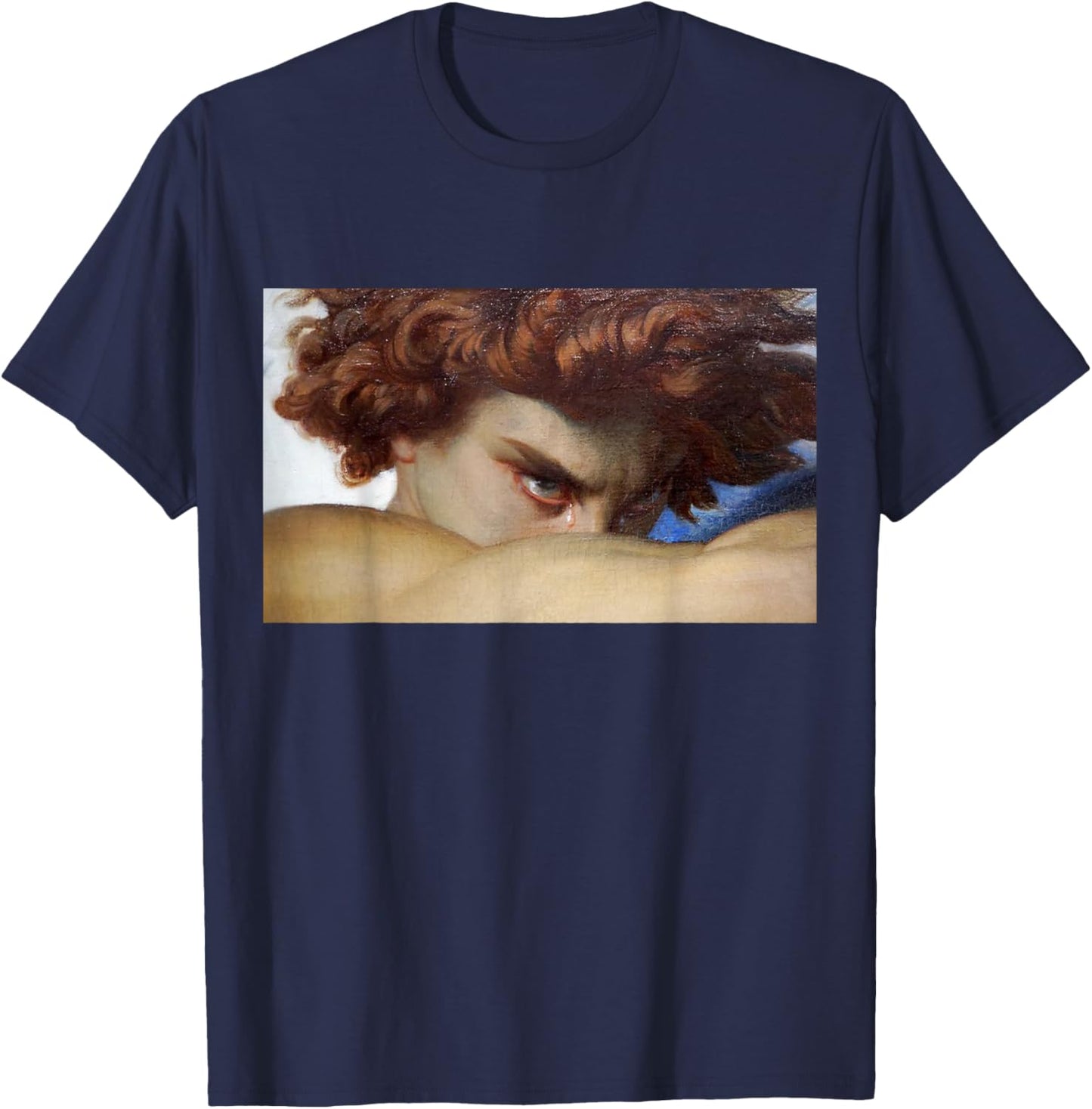 Fallen Angel Alexandre Cabanel Renaissance Aesthetic Art T-Shirt - T-Shirt | Navy