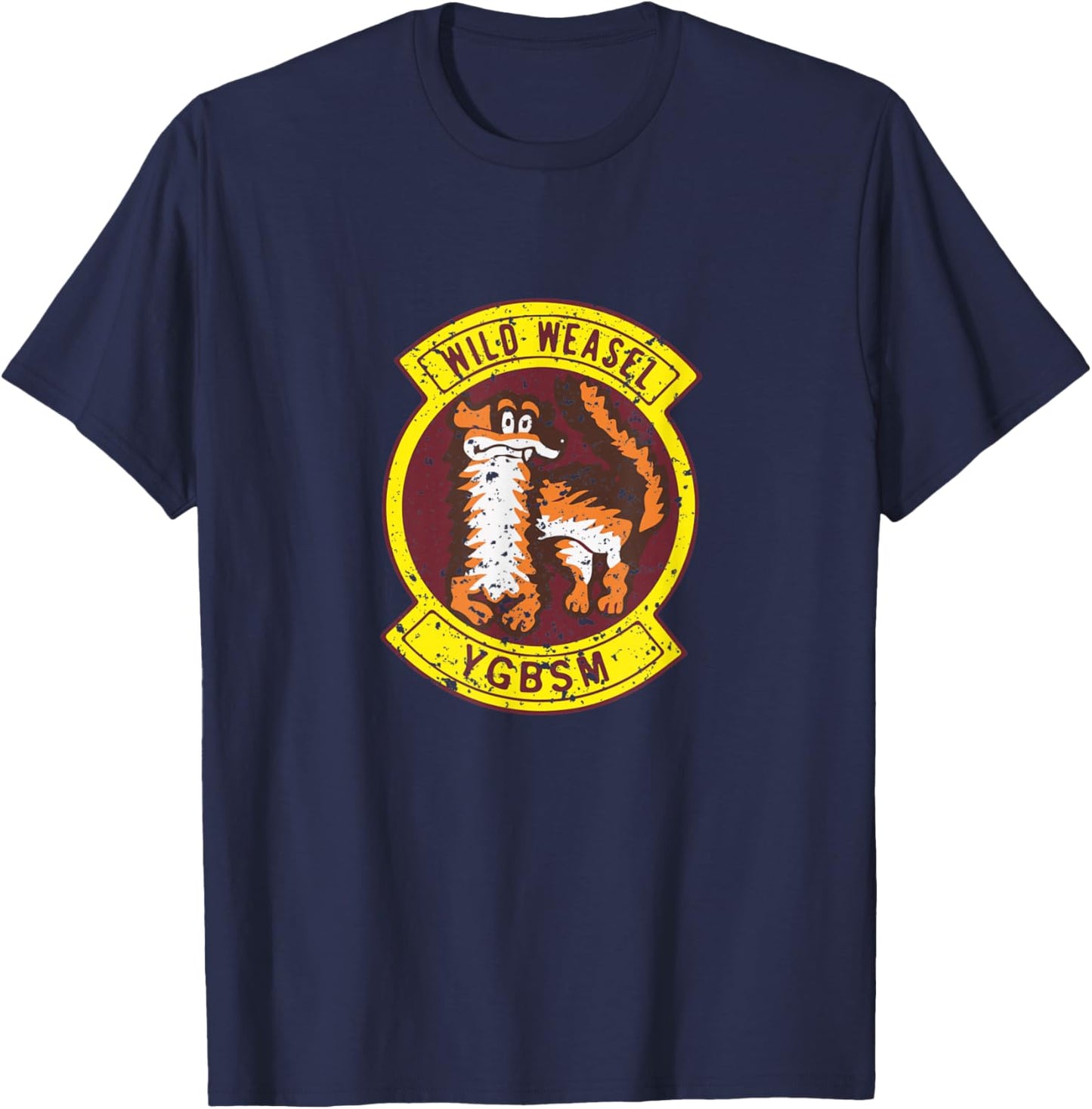 Vintage Wild Weasel YGBSM Vintage Insignia Veterans Day T-Shirt - T-Shirt | Navy