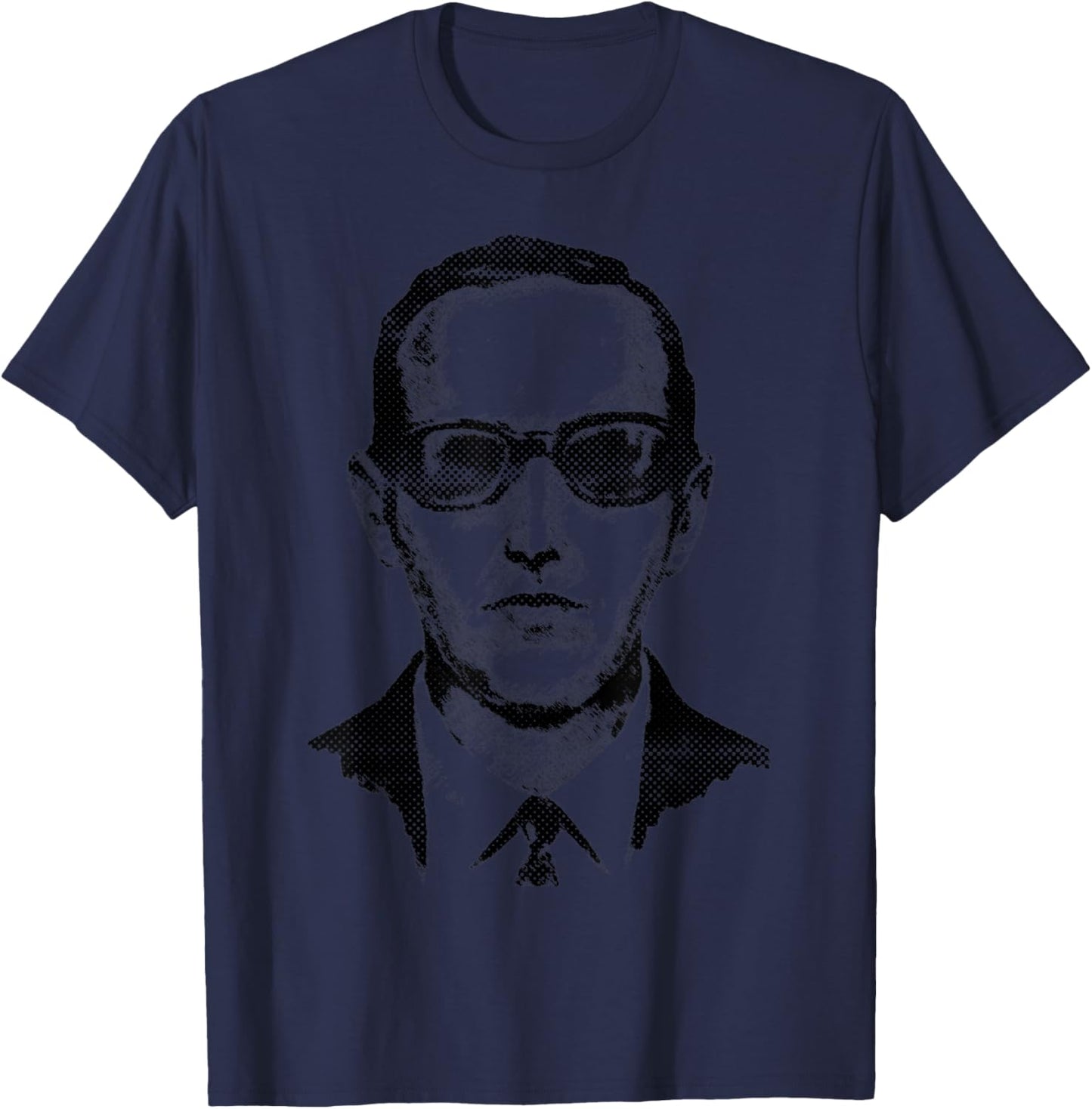 Tripping Yarns DB Cooper, Artists Impression, Halftone Police Sketch , Grey T-Shirt - T-Shirt | Navy