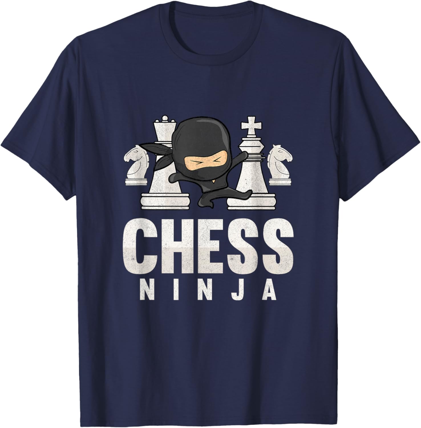 Chess Ninja Funny Chess Kids Chess Player Chess Boys T-Shirt - T-Shirt | Navy