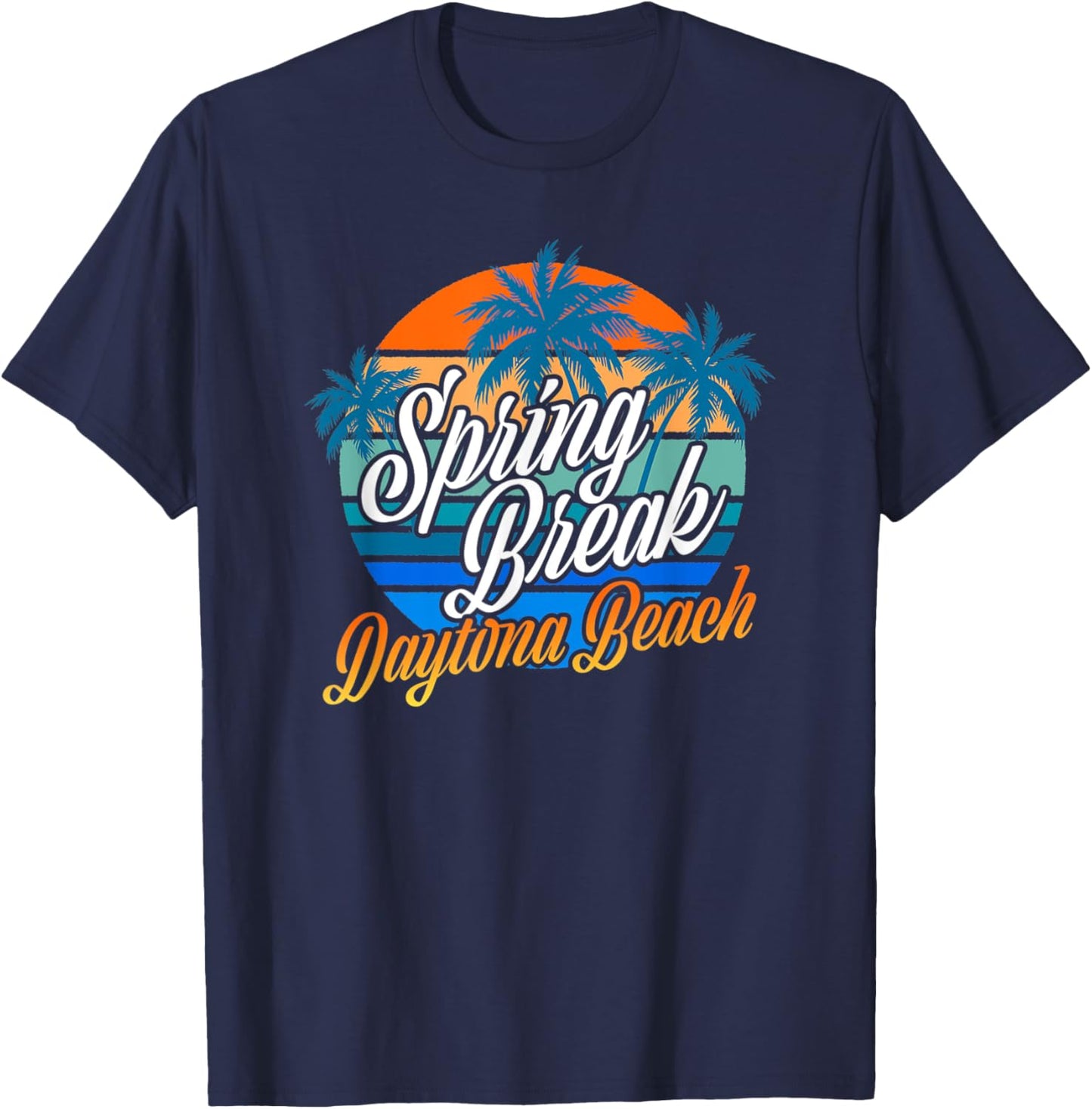 Retro Spring Break Daytona Beach 2022 Vacation T-Shirt - T-Shirt | Navy