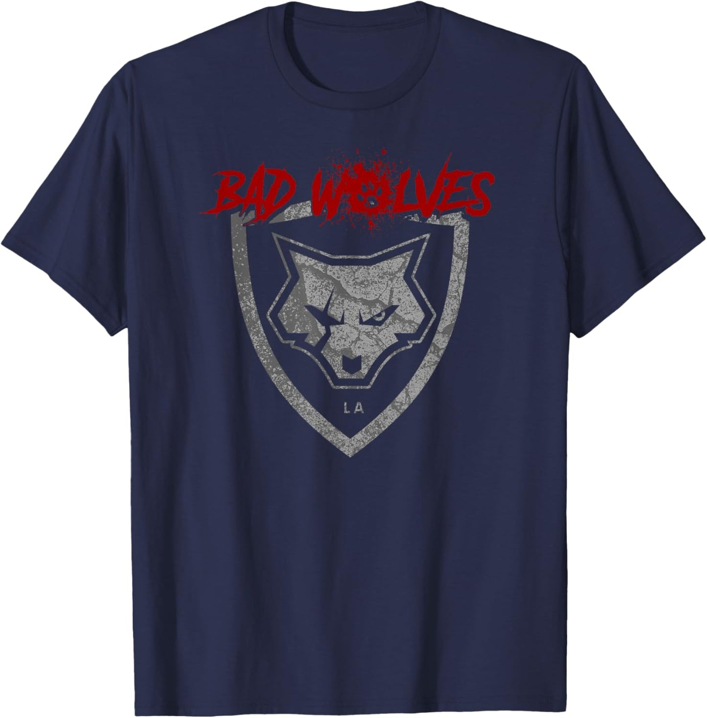 Bad Wolves – Paw Logo Shield T-Shirt - T-Shirt | Navy