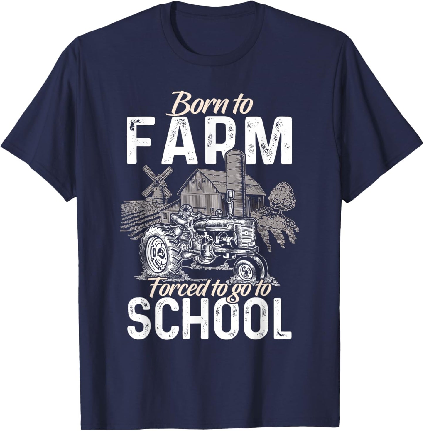 Funny Farmer Shirt Men Tractor Boys Tractor Lover Rancher T-Shirt - T-Shirt | Navy