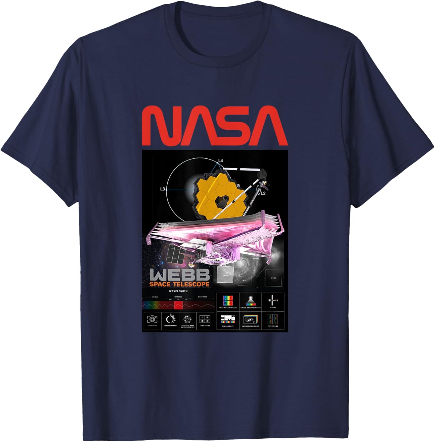 James Webb Space Telescope Launch Date 12 18 2021 T-Shirt - T-Shirt | Navy
