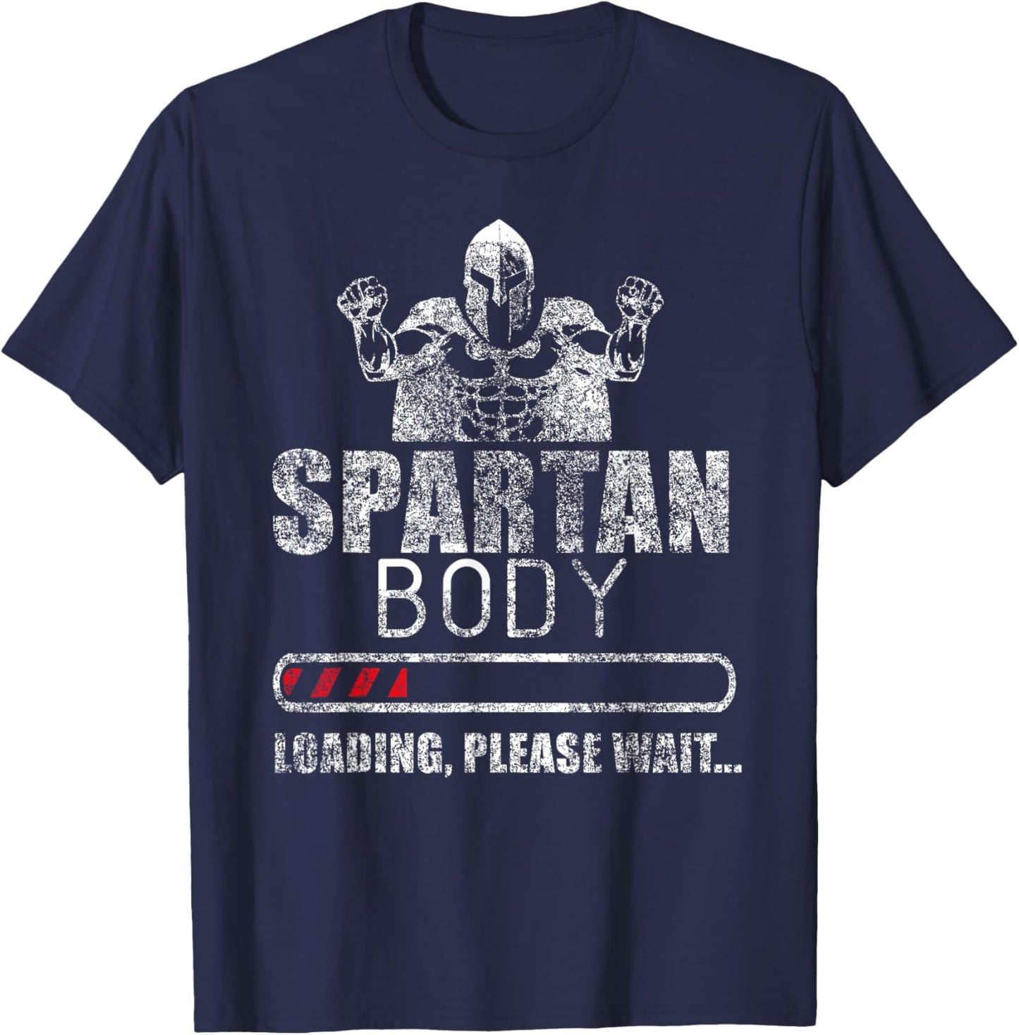 spartan body gym loading muscles funny cool Leg day T-Shirt - T-Shirt | Navy