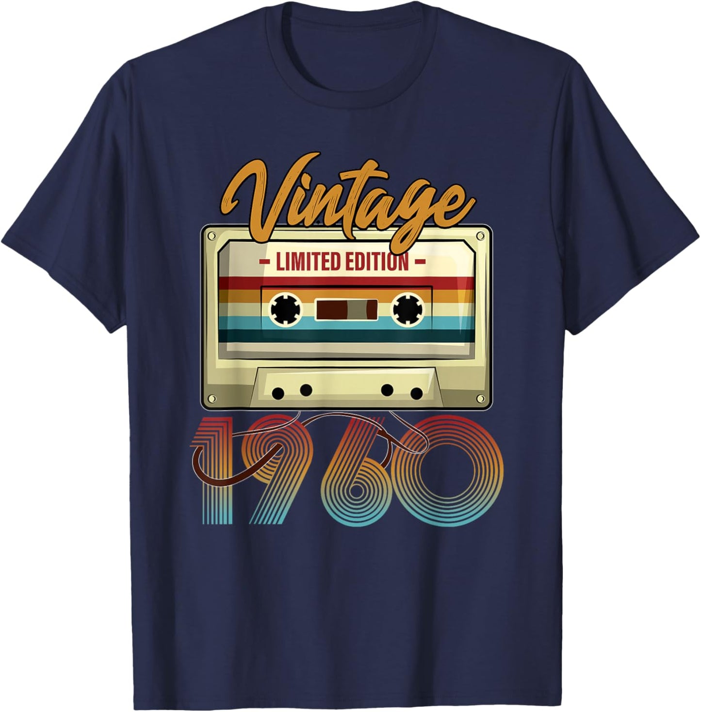 Vintage 1960 65th birthday cassette tape women B-day T-Shirt - T-Shirt | Navy