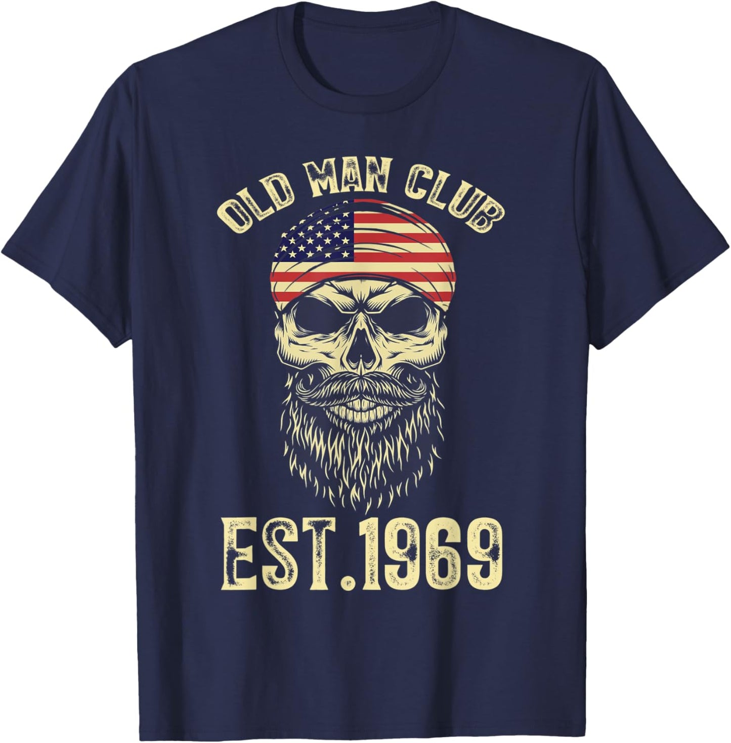mb Old Man Club 52nd Birthday Gift Born In 1969 Est 52 Year T-Shirt - T-Shirt | Navy
