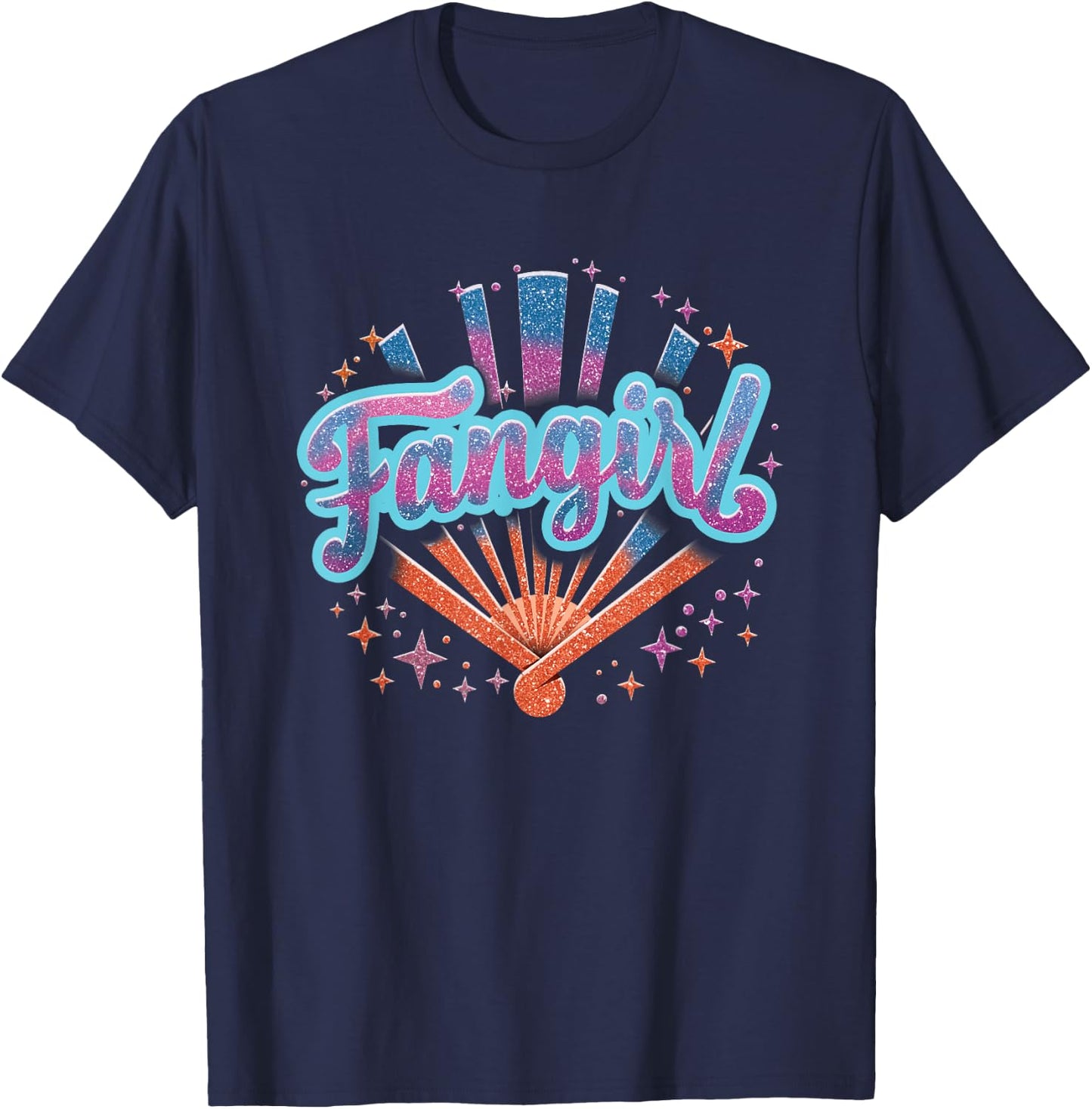 Fangirl Fan & Stars | Professional Fangirl T-Shirt - T-Shirt | Navy
