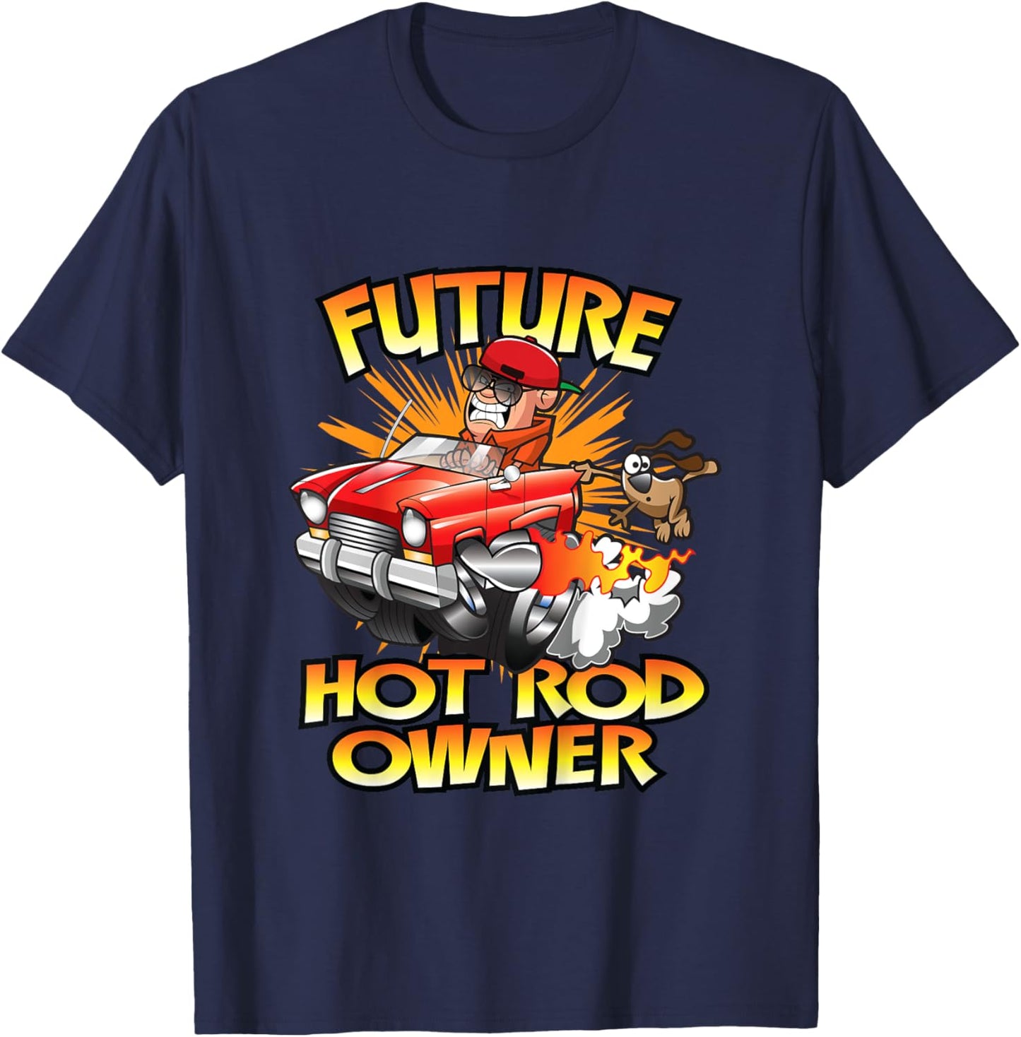 Hot Rod Classic Car Future Owner Kids Hot Rod T-Shirt - T-Shirt | Navy