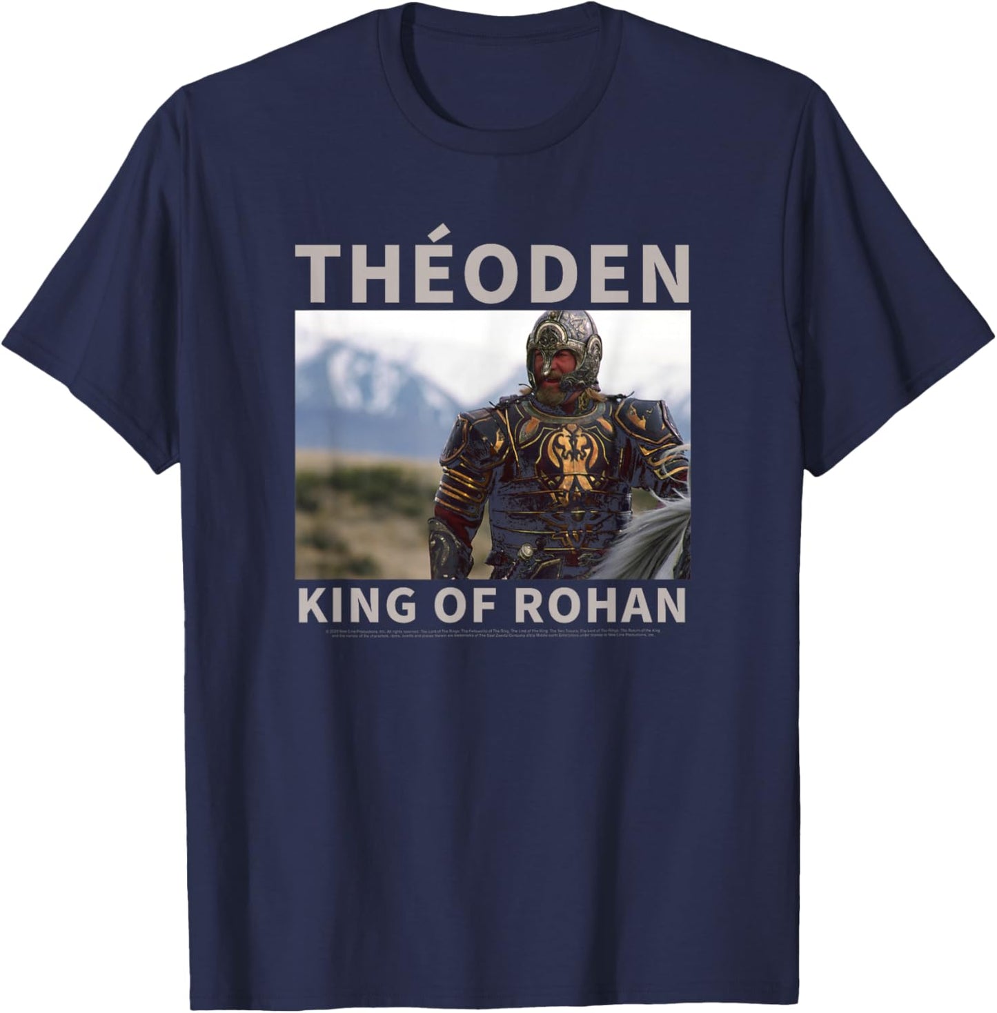 Lord Of The Rings Theoden King Of Rohan Poster T-Shirt - T-Shirt | Navy