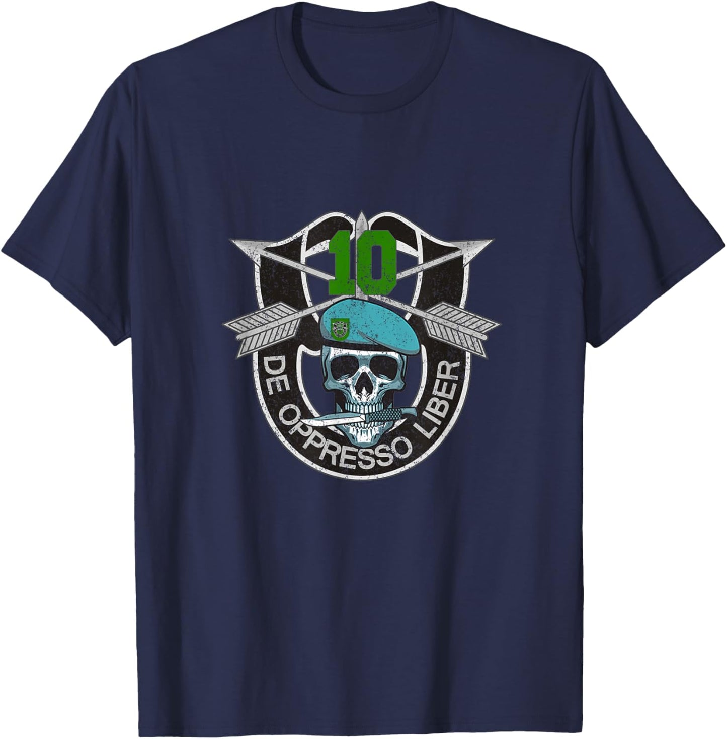 10th Special Forces Group Veteran 10th SFG 4th of July T-Shirt - T-Shirt | Navy