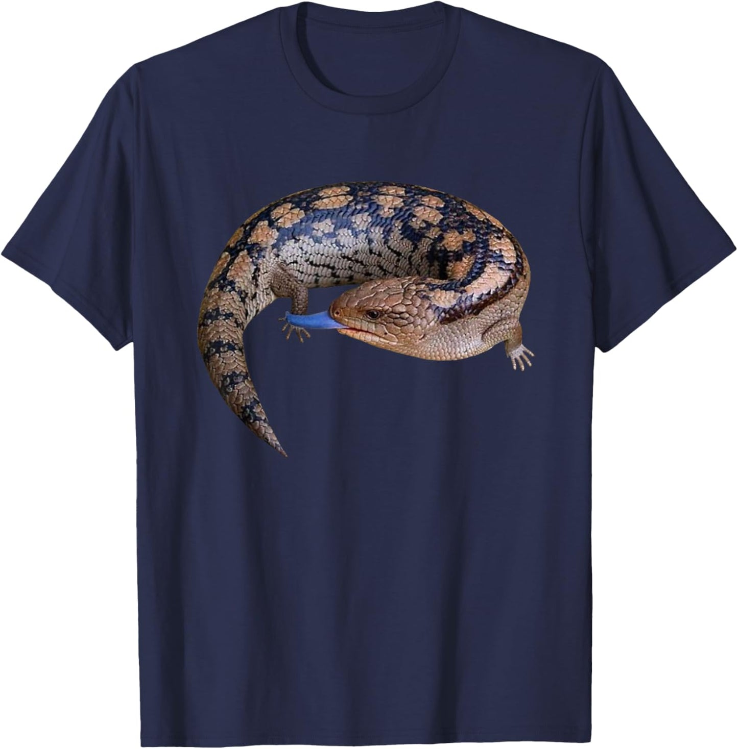 Blue Tongue Skink Pet Lizard T-Shirt - T-Shirt | Navy