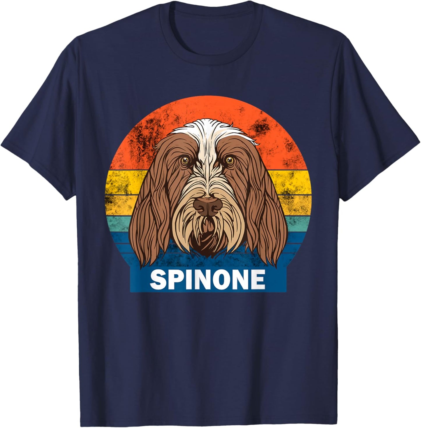 Spinone Italiano dog owner retro design T-Shirt - T-Shirt | Navy