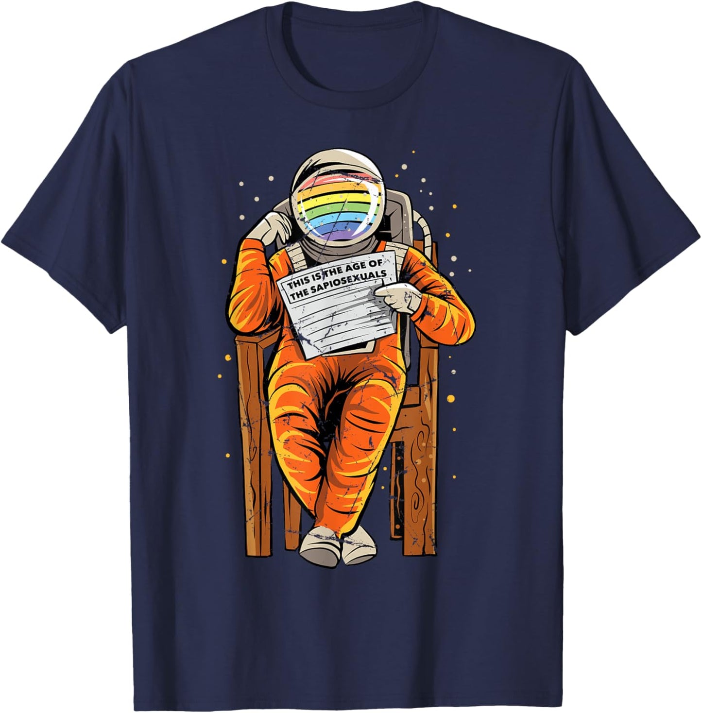 Millennials - This Is The Age Of The Sapiosexuals - Rainbows T-Shirt - T-Shirt | Navy