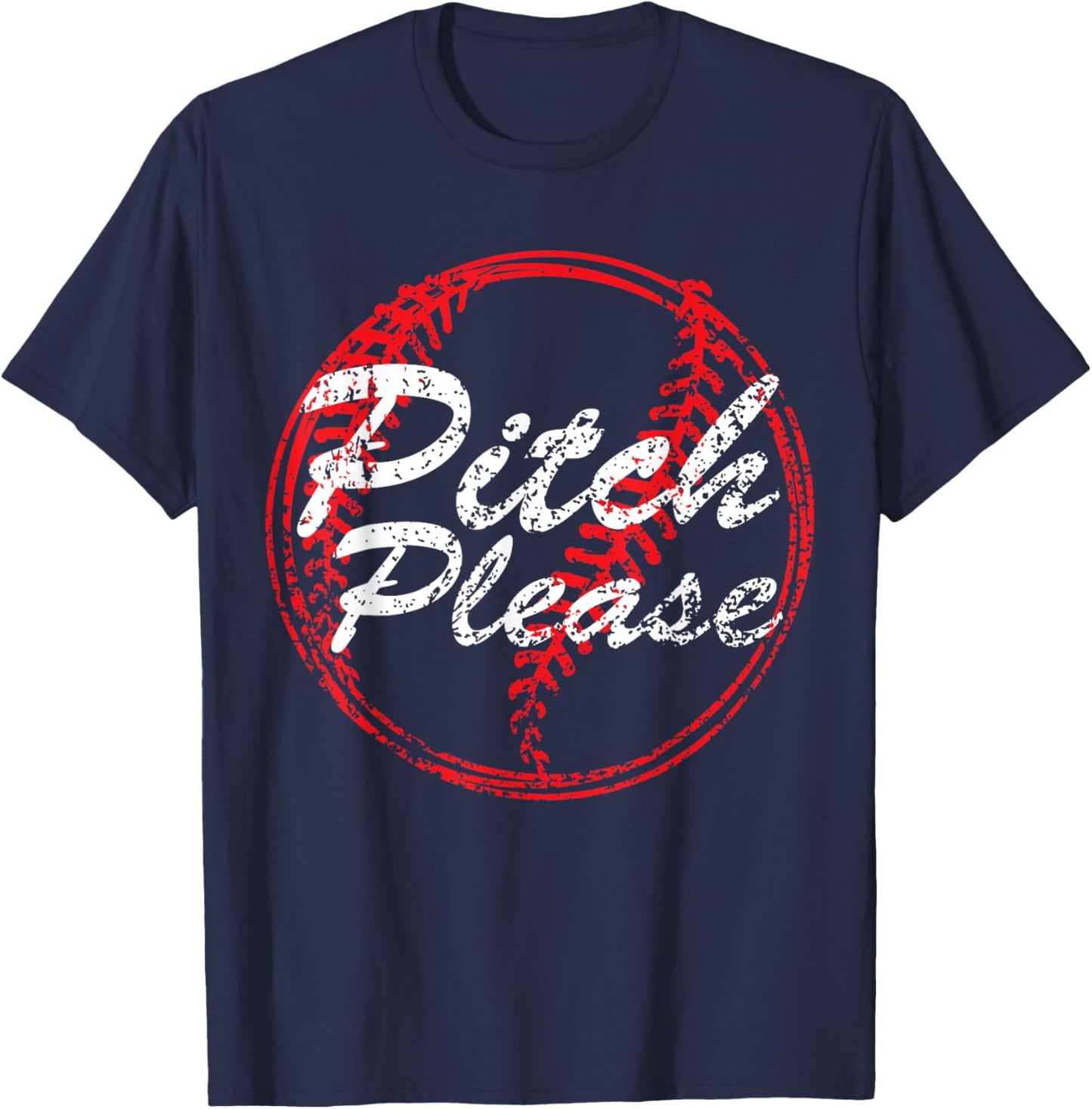 Pitch Please Baseball Mom , Baseball lovers, Cute Baseba T-Shirt - T-Shirt | Navy