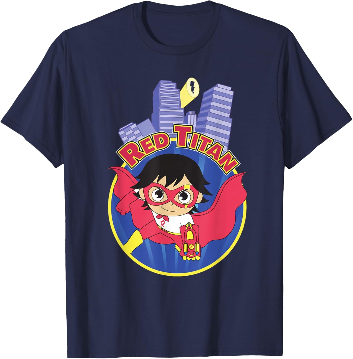 Ryan's World Titan Universe Red Titan T-Shirt - T-Shirt | Navy