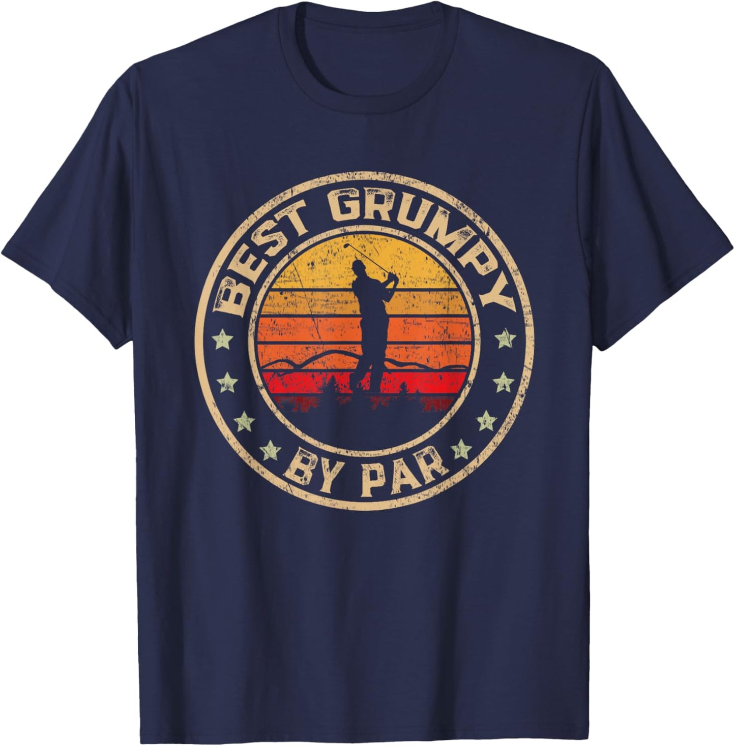 Best Grumpy By Par Father's Day Golf Golfing T-Shirt - T-Shirt | Navy