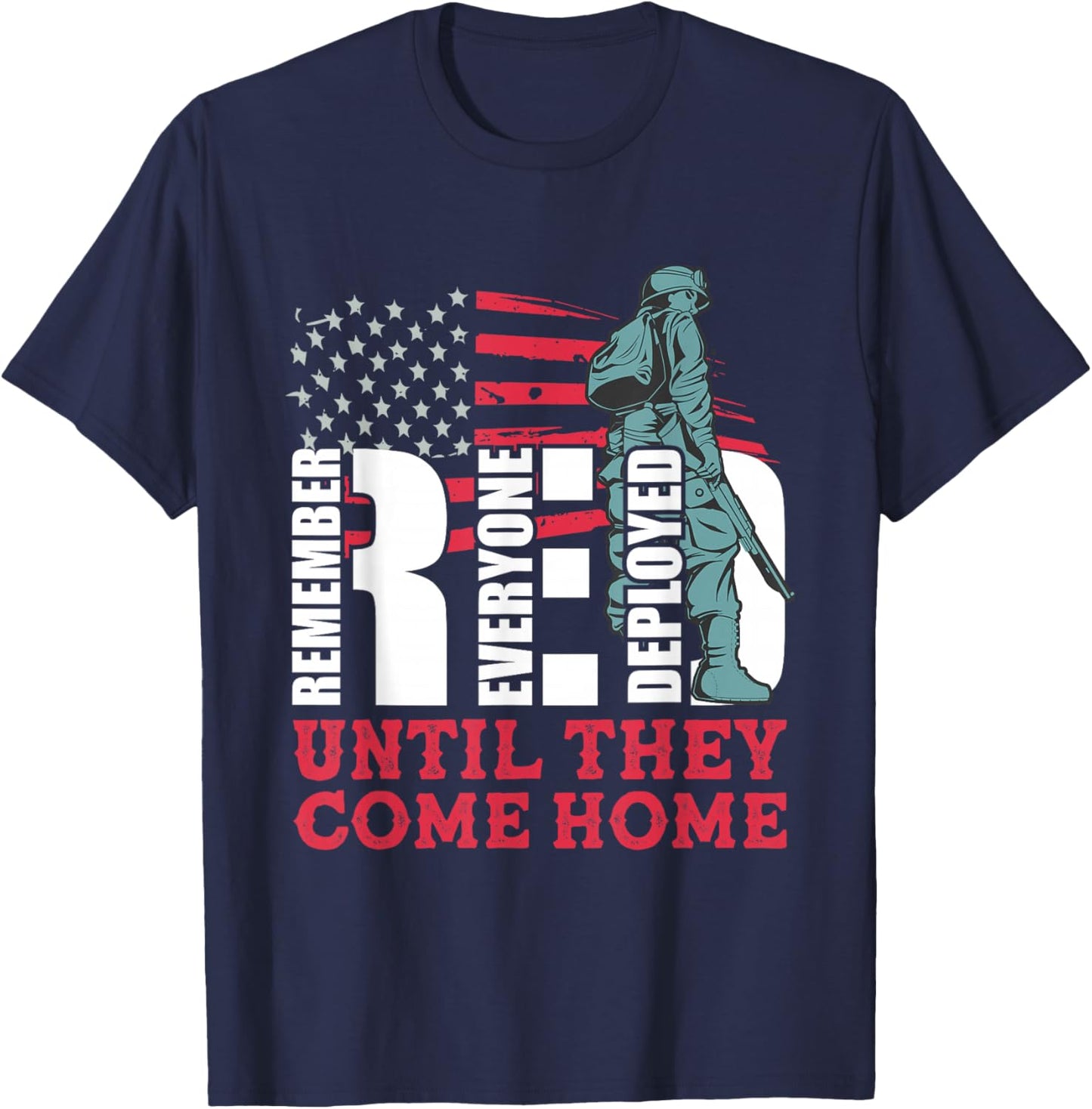 Red Friday Military Until They Come Home Army Soldier T-Shirt - T-Shirt | Navy