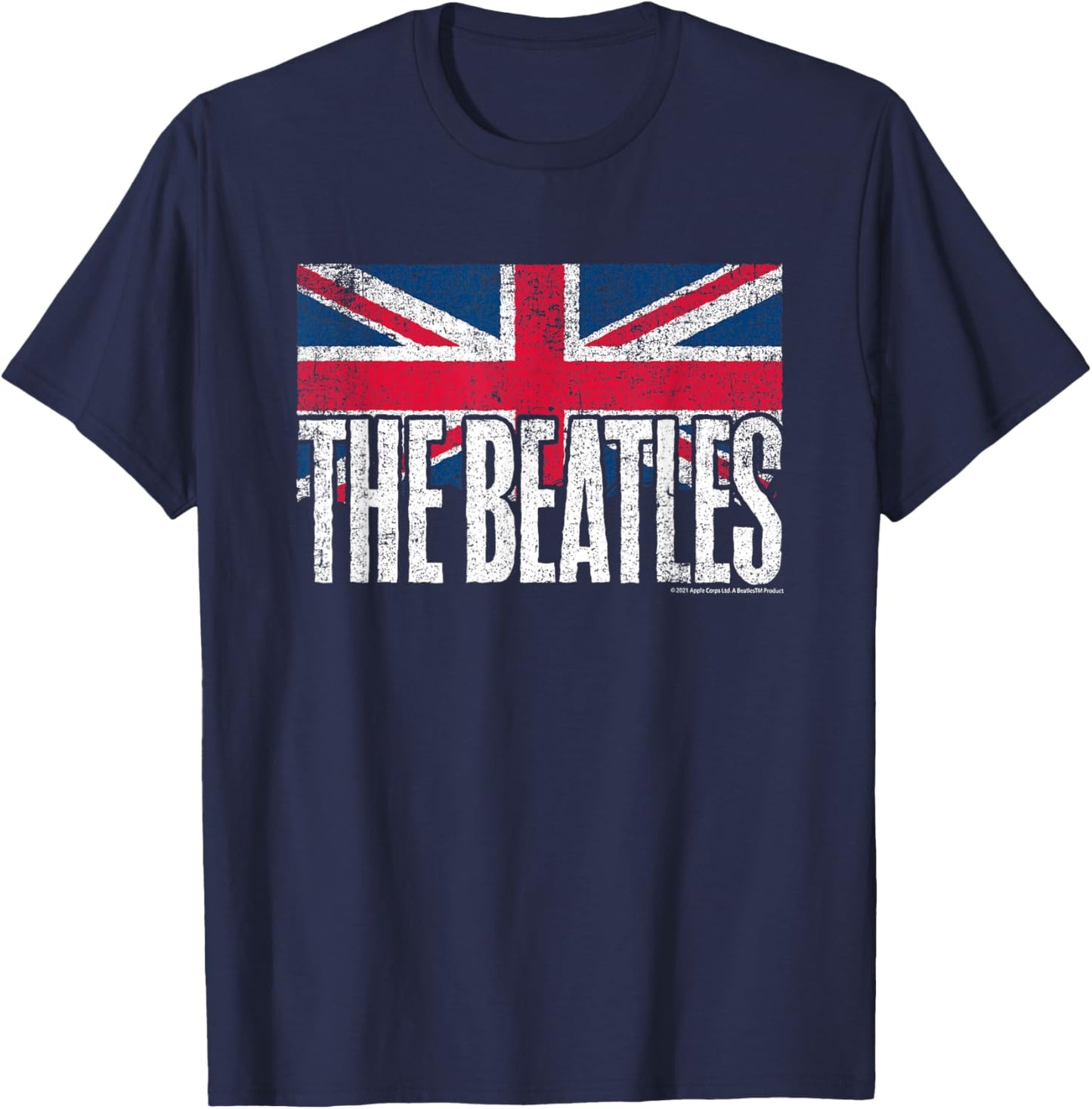 The Beatles - UK Flag T-Shirt - T-Shirt | Navy