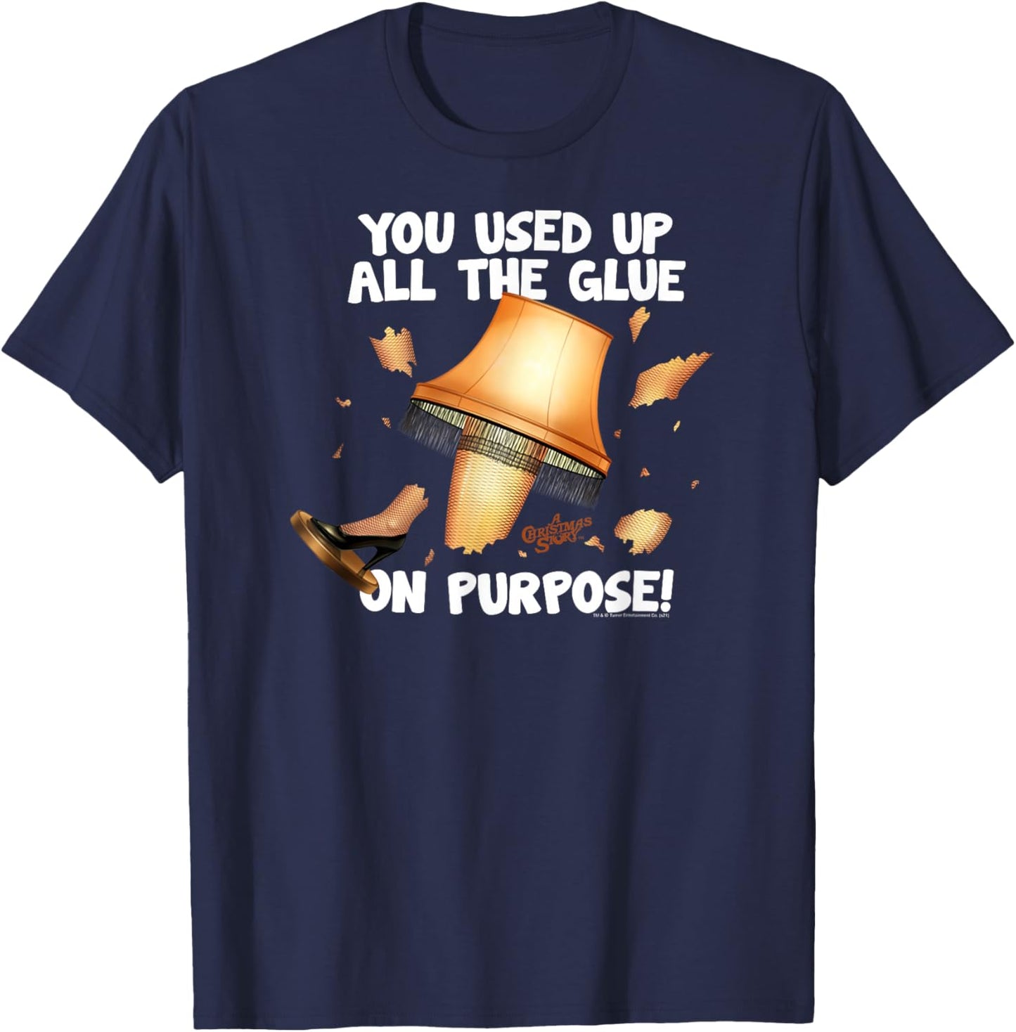 A Christmas Story Used Up All The Glue T-Shirt - T-Shirt | Navy