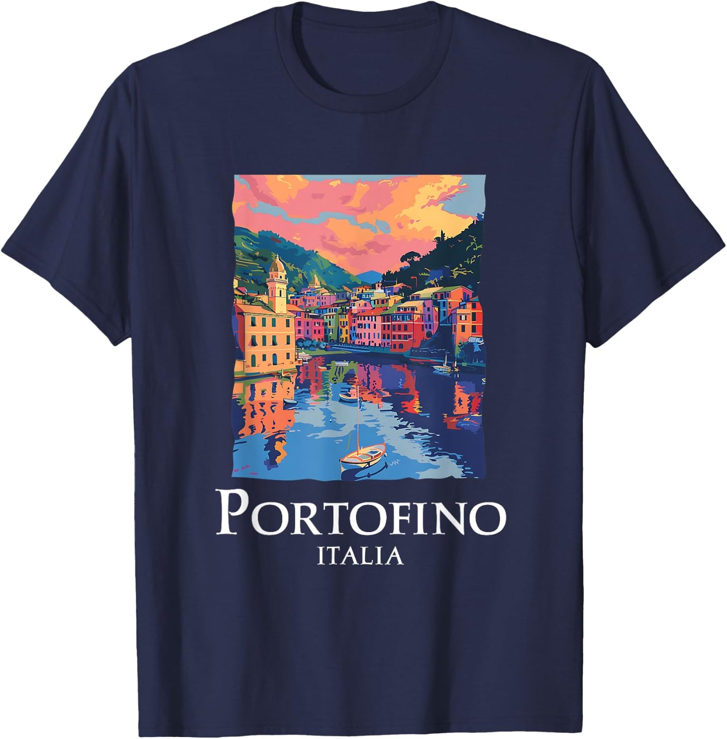 Italy Portofino Souvenir / Portofino T-Shirt - T-Shirt | Navy