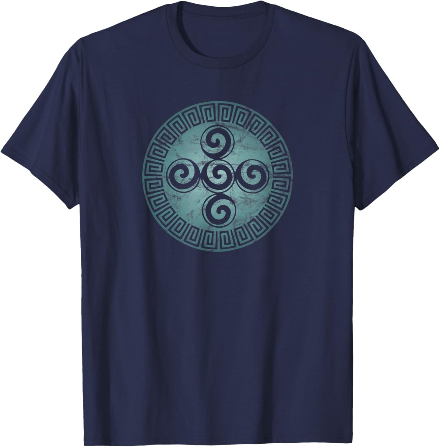 Aztec symbol creation, spiral, universe, god, indians T-Shirt - T-Shirt | Navy