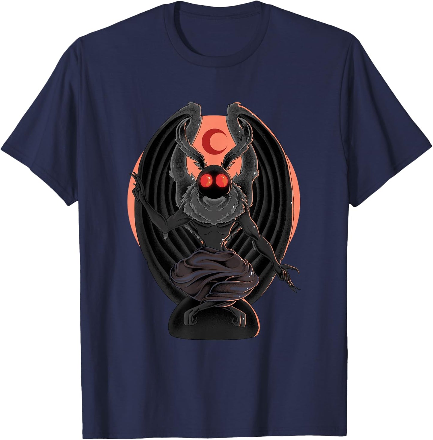 Cryptid Baphomet Mothman Shirt Cryptozoology Cryptidcore T-Shirt - T-Shirt | Navy