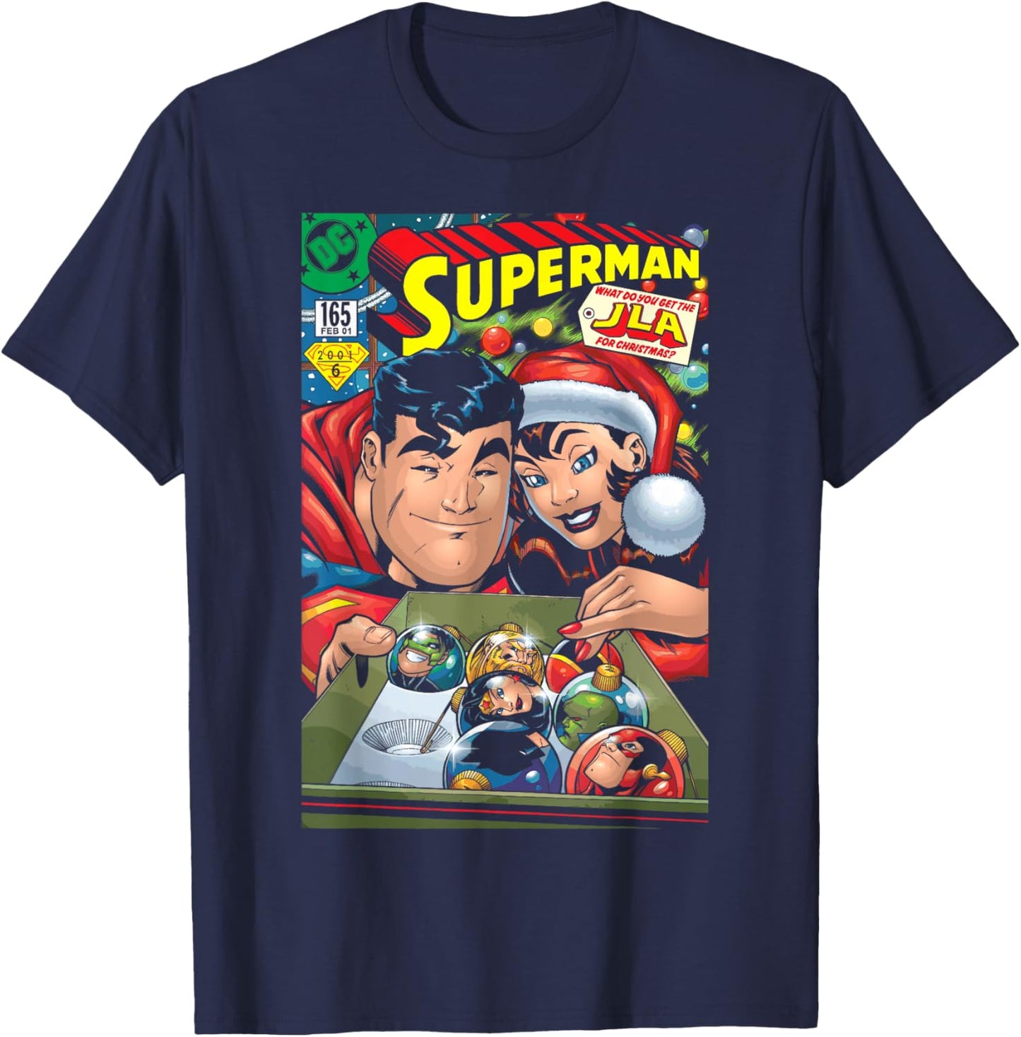 DC Superman Cover 165 Xmas Lois Lane T-Shirt - T-Shirt | Navy