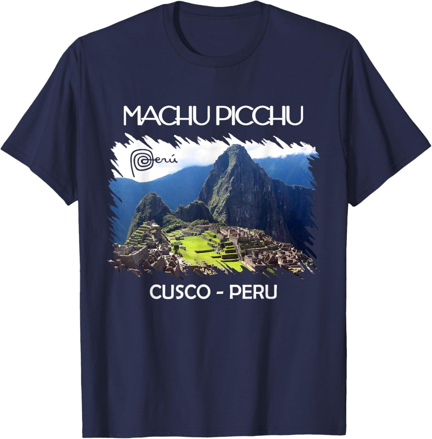 Vintage Peru shirt Cusco Machu Picchu llama jersey souvenir T-Shirt - T-Shirt | Navy