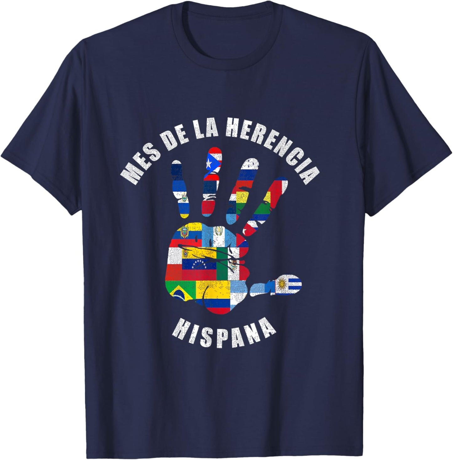Mes de la Herencia Hispana Latino Hispanic Heritage Month T-Shirt - T-Shirt | Navy