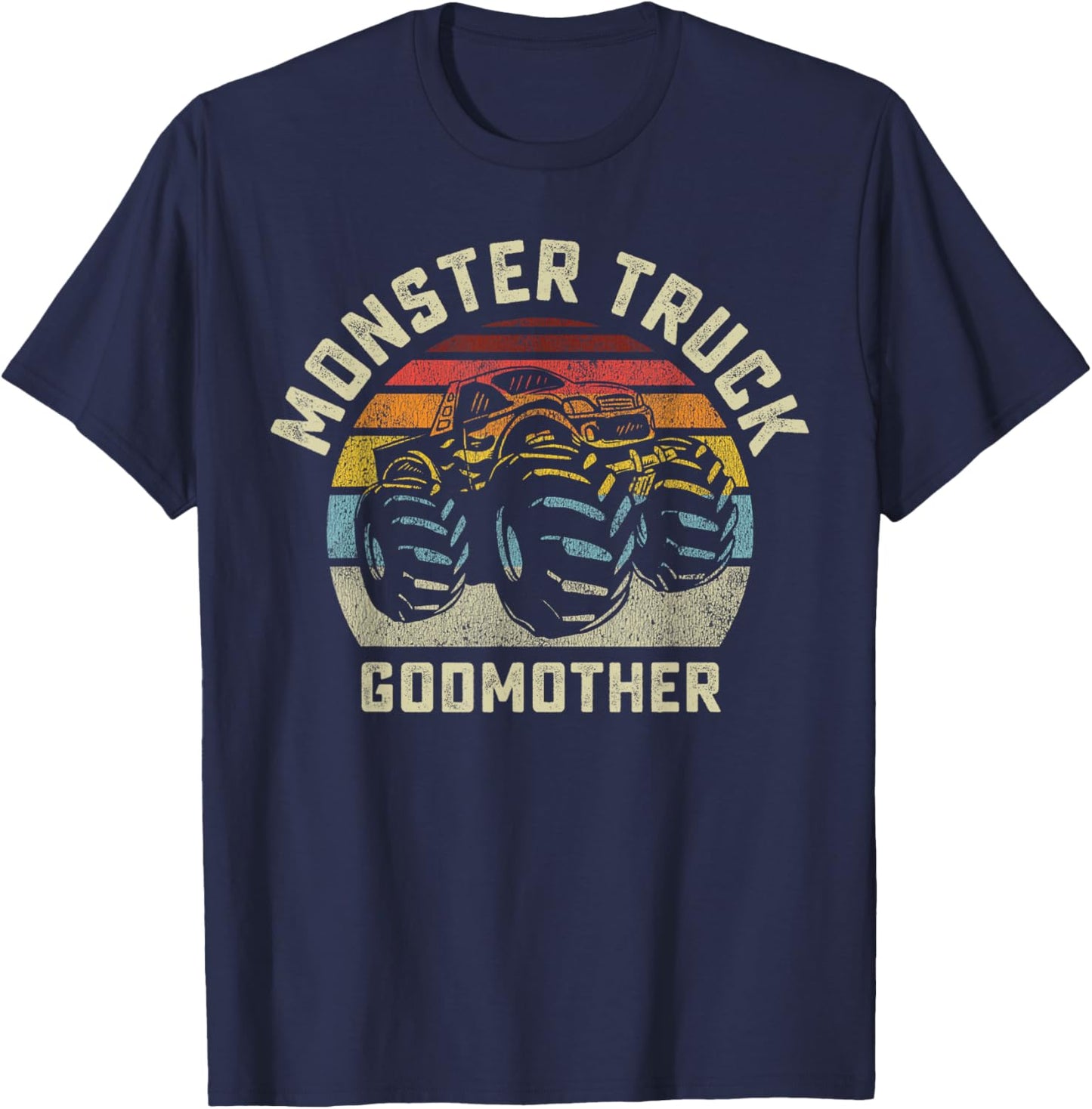 Monster Truck Godmother Vintage Retro Style Women T-Shirt - T-Shirt | Navy