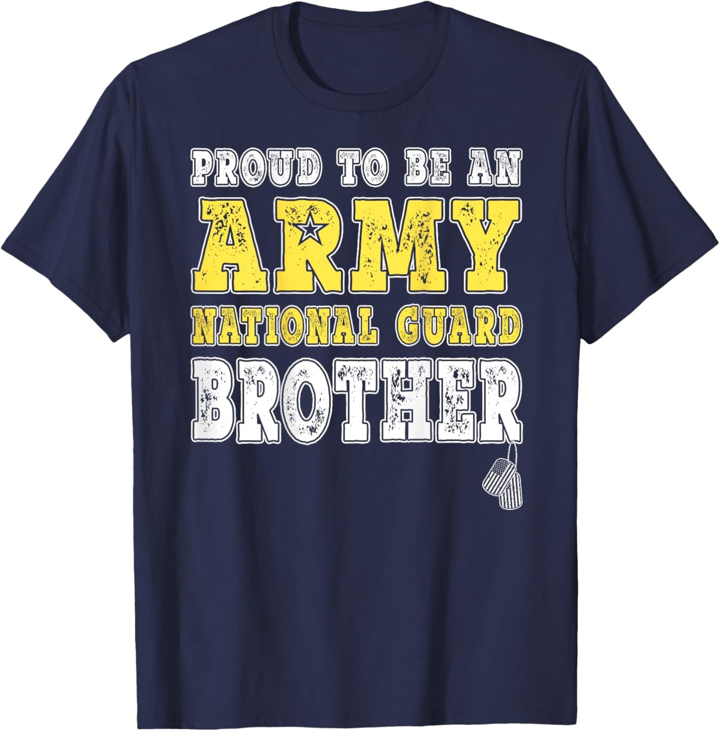 Proud To Be An Army National Guard Brother Military Sibling T-Shirt - T-Shirt | Navy