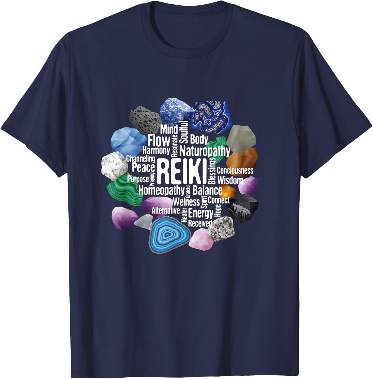 Reiki - Chakra Meditation Holistic Healer Peace Seeker T-Shirt - T-Shirt | Navy