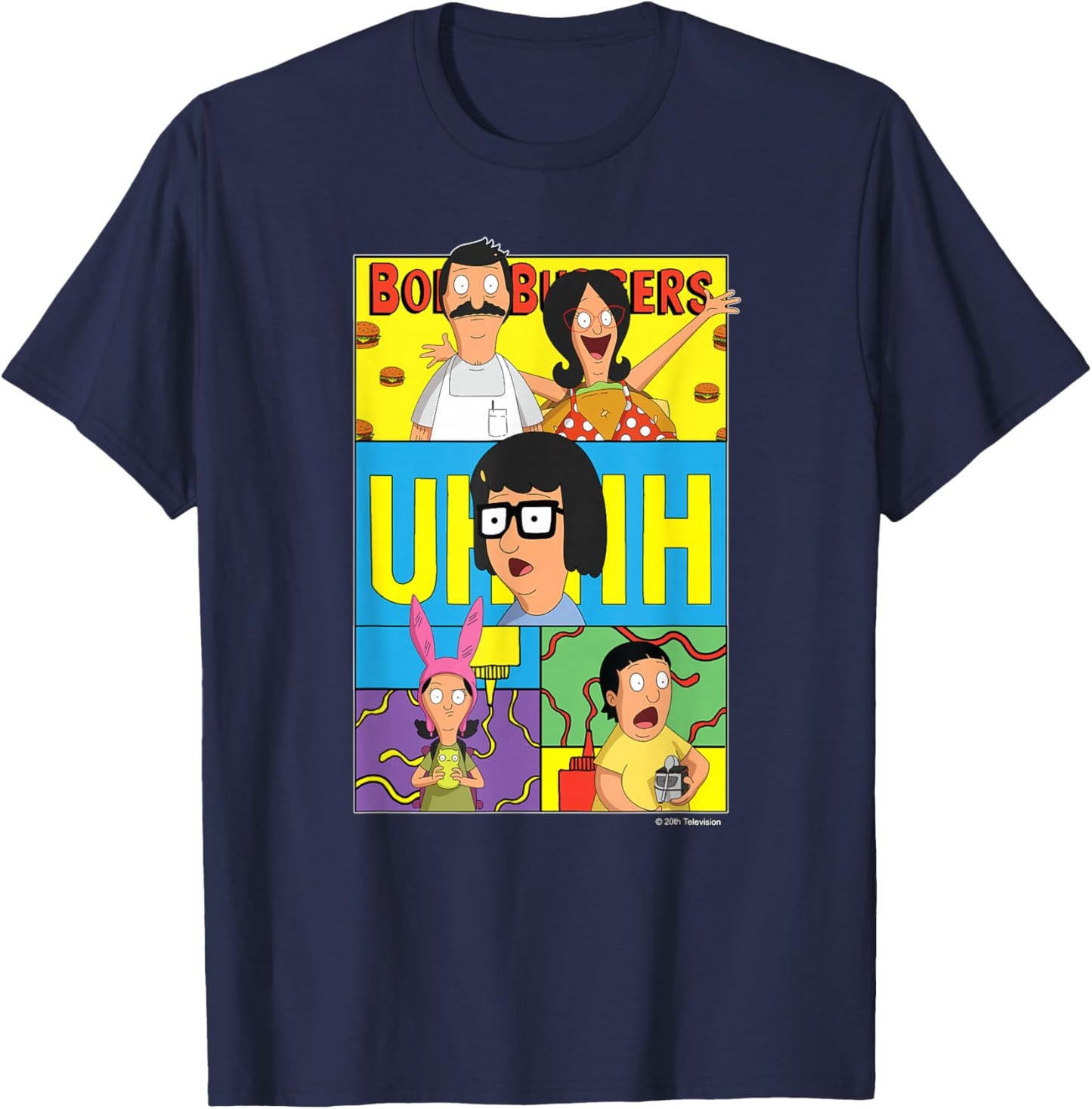 The Bob’s Burgers Movie Bob Linda Tina Louise Gene Uhhh T-Shirt - T-Shirt | Navy
